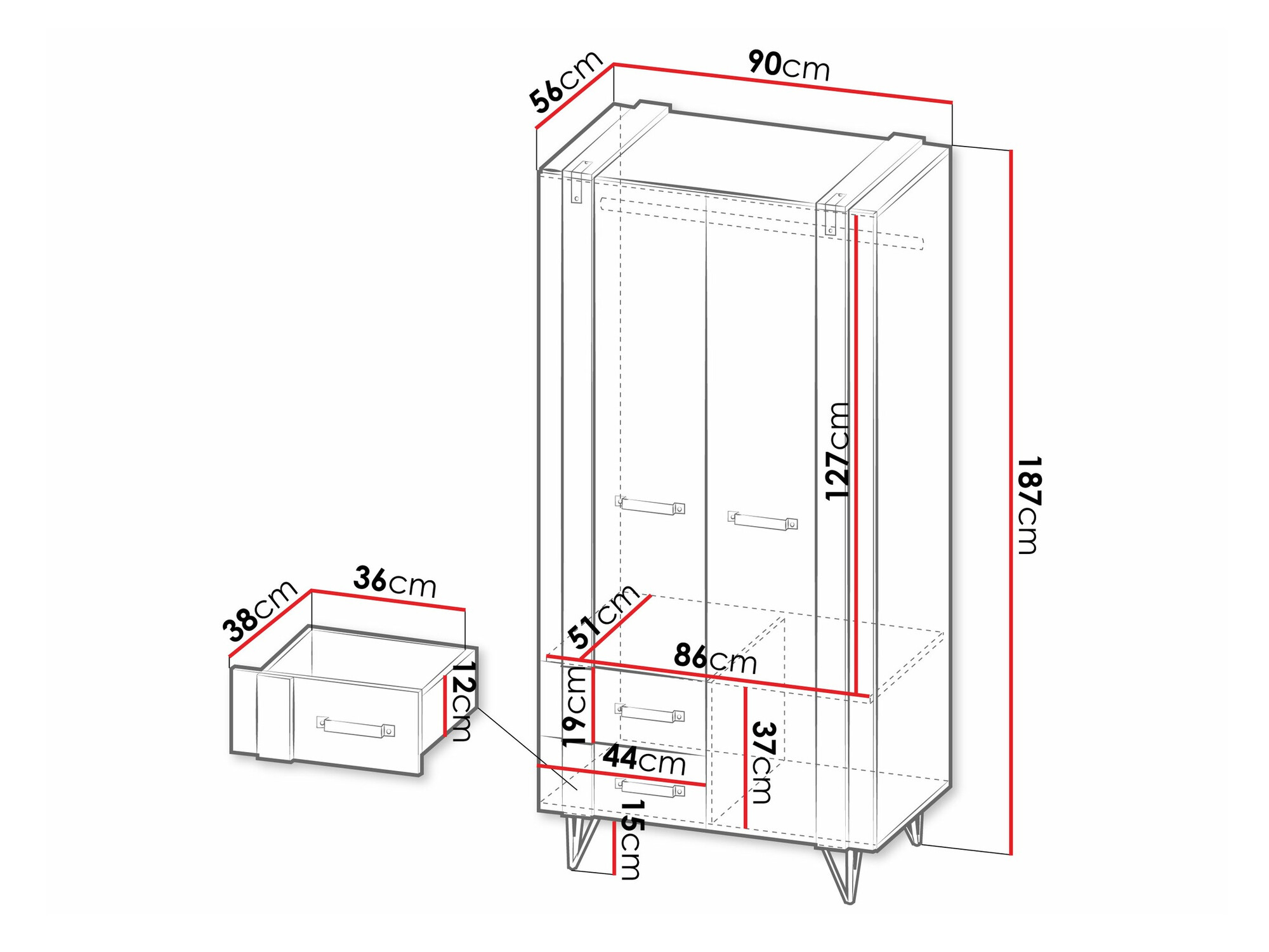 Шкаф Domdele 100