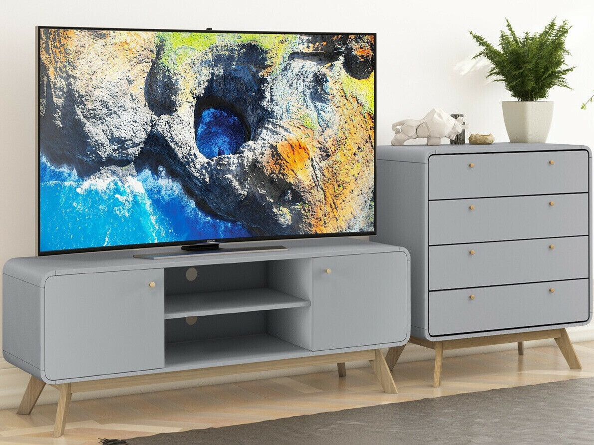 Kомод Elbtena 112 (Серый + Дуб)