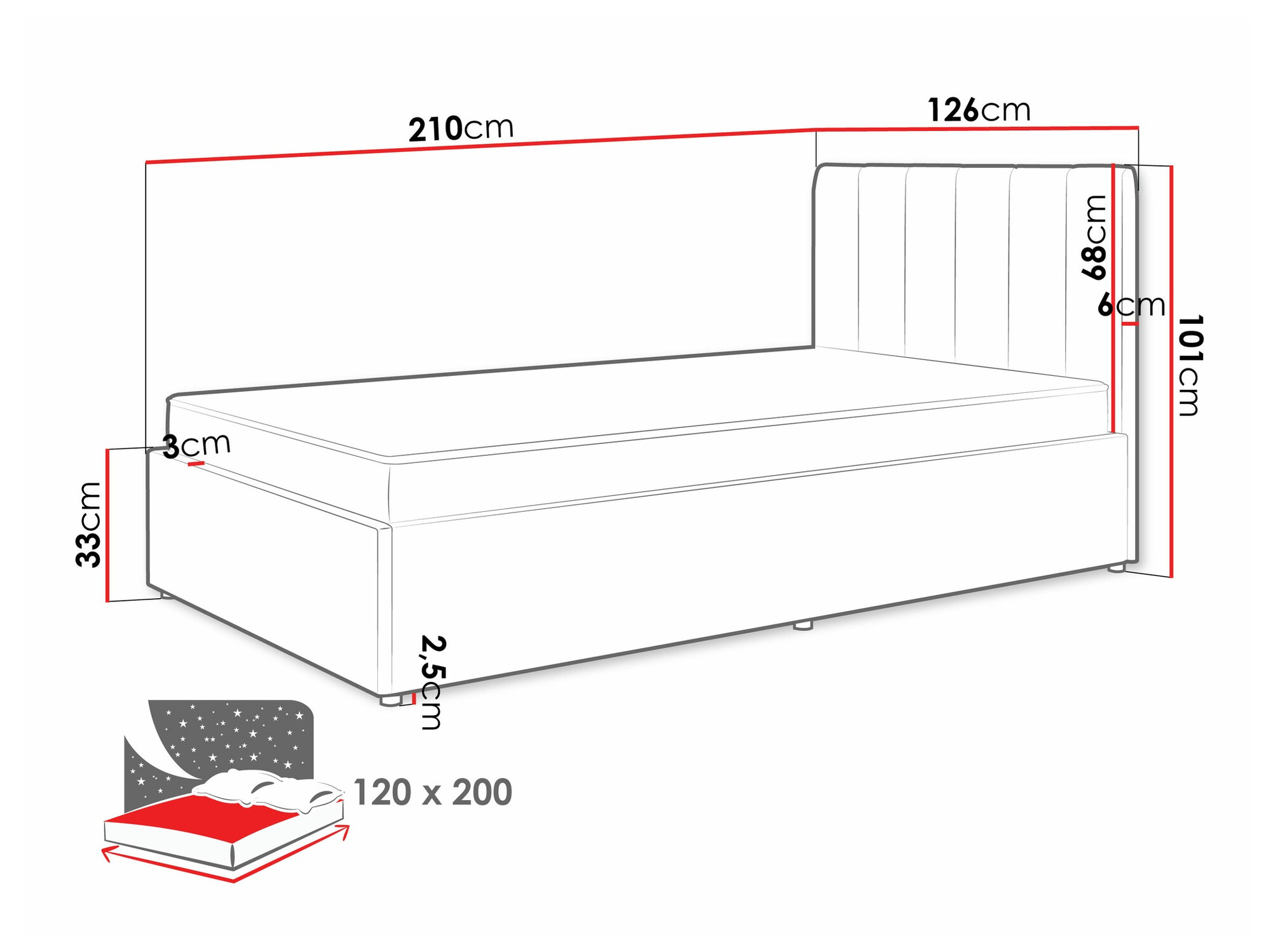 Кровать Mormavu 111 (Cloud 82)