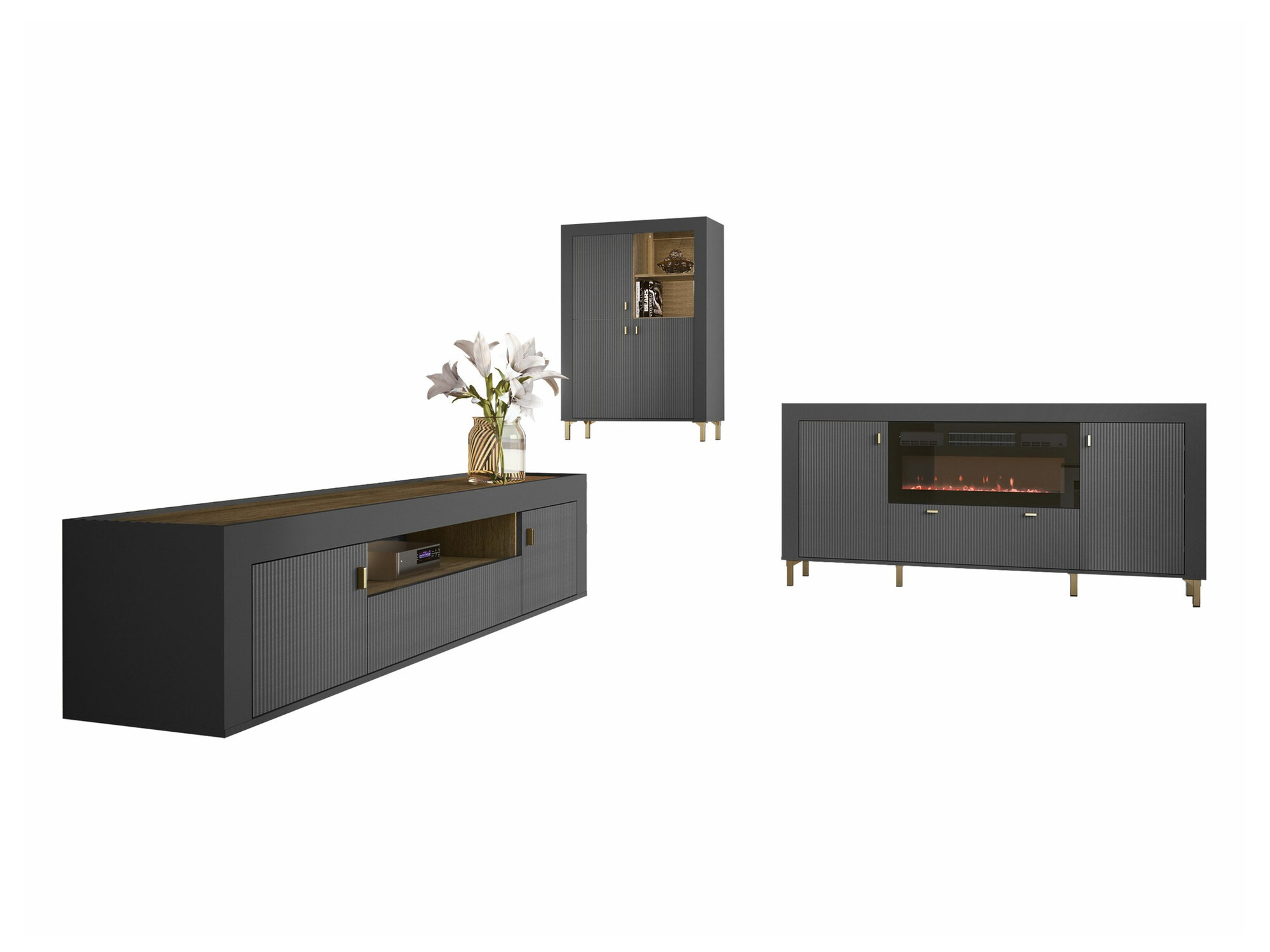 Набор для гостиной Mormavu 115 (Матовый черный)