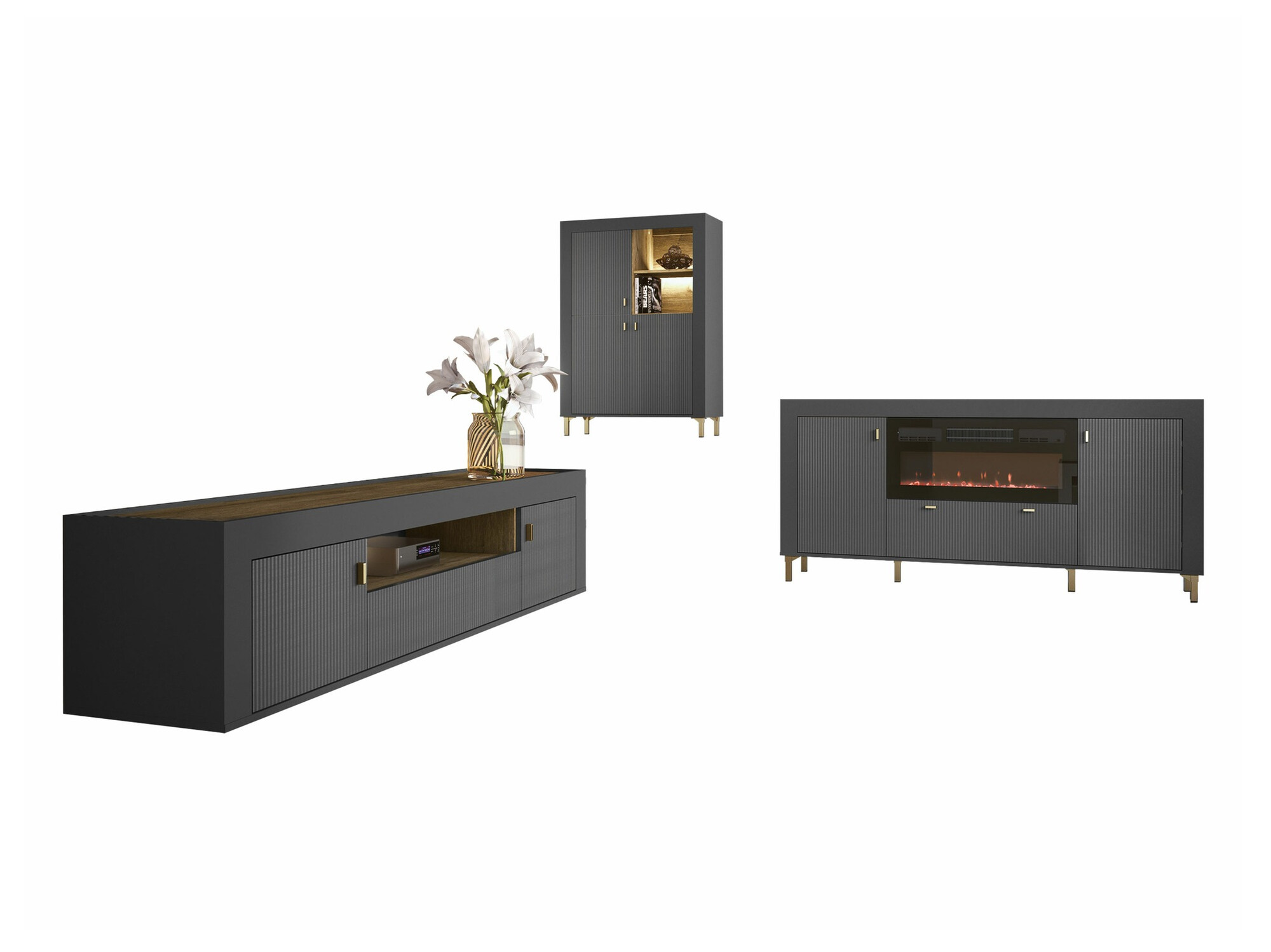 Набор для гостиной Mormavu 115 (Матовый черный)