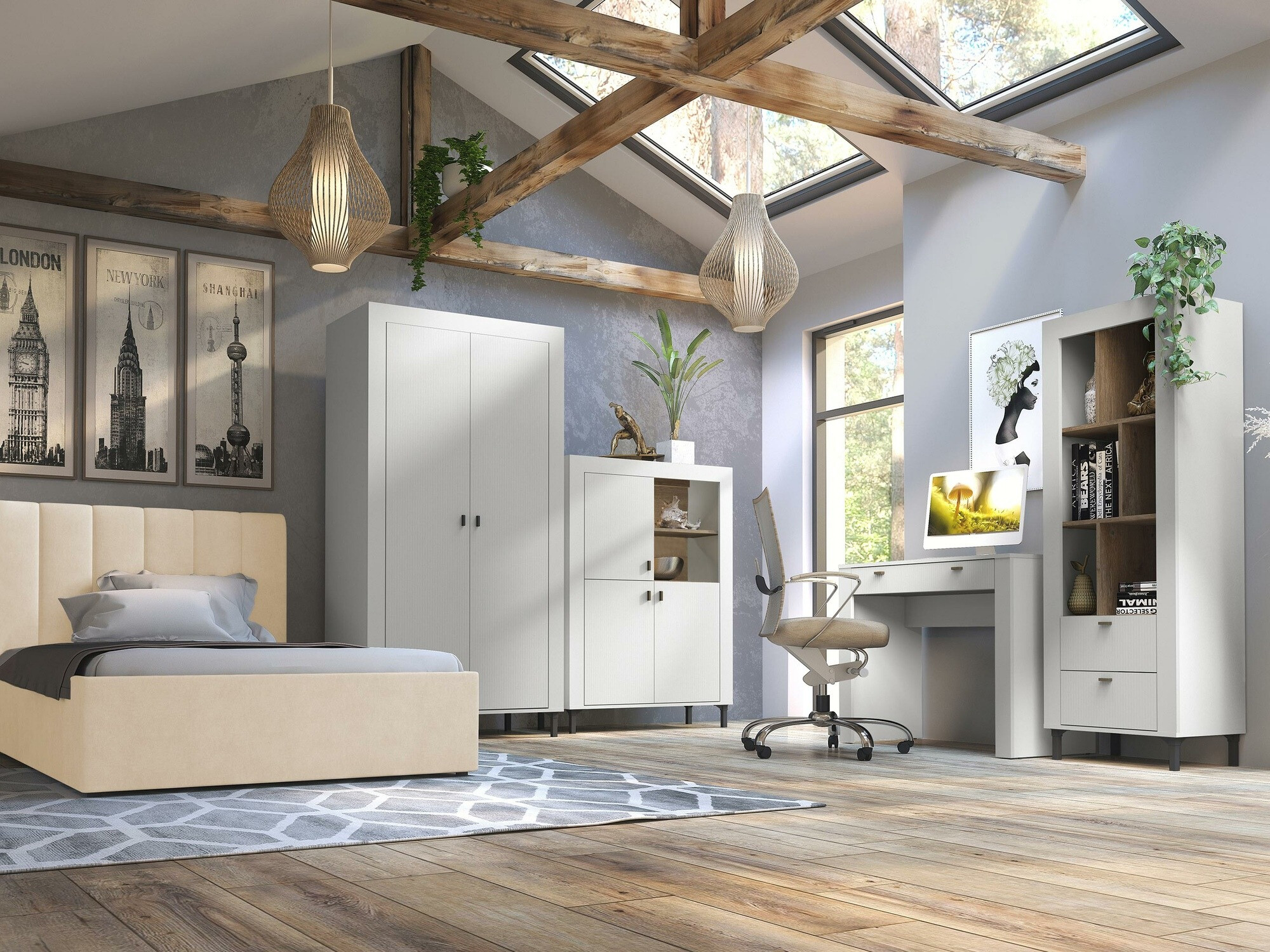 Plaukts Mormavu 105 (Matēts balts)