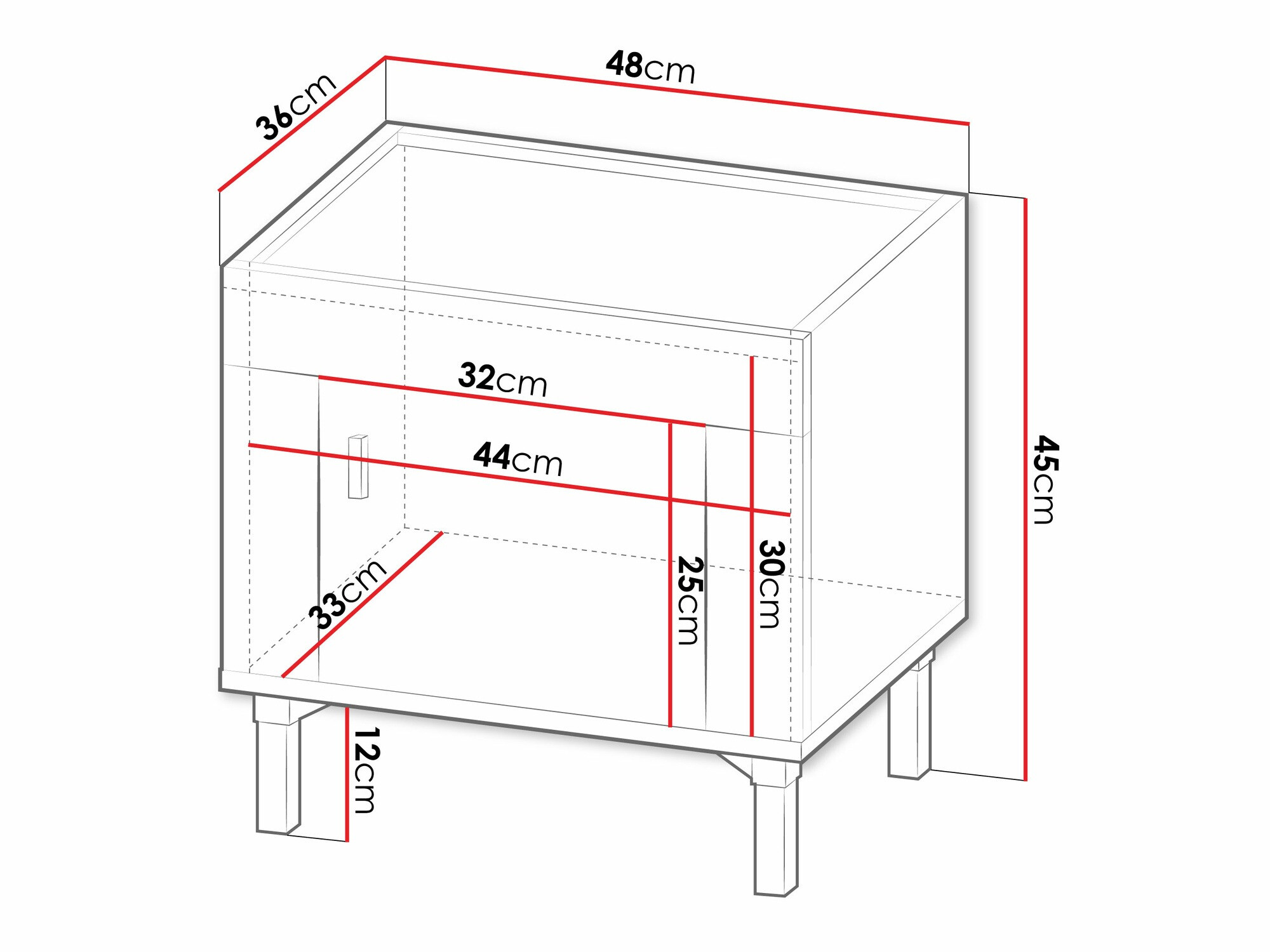 Прикроватная тумбочка Mormavu 109 (Матовый белый)