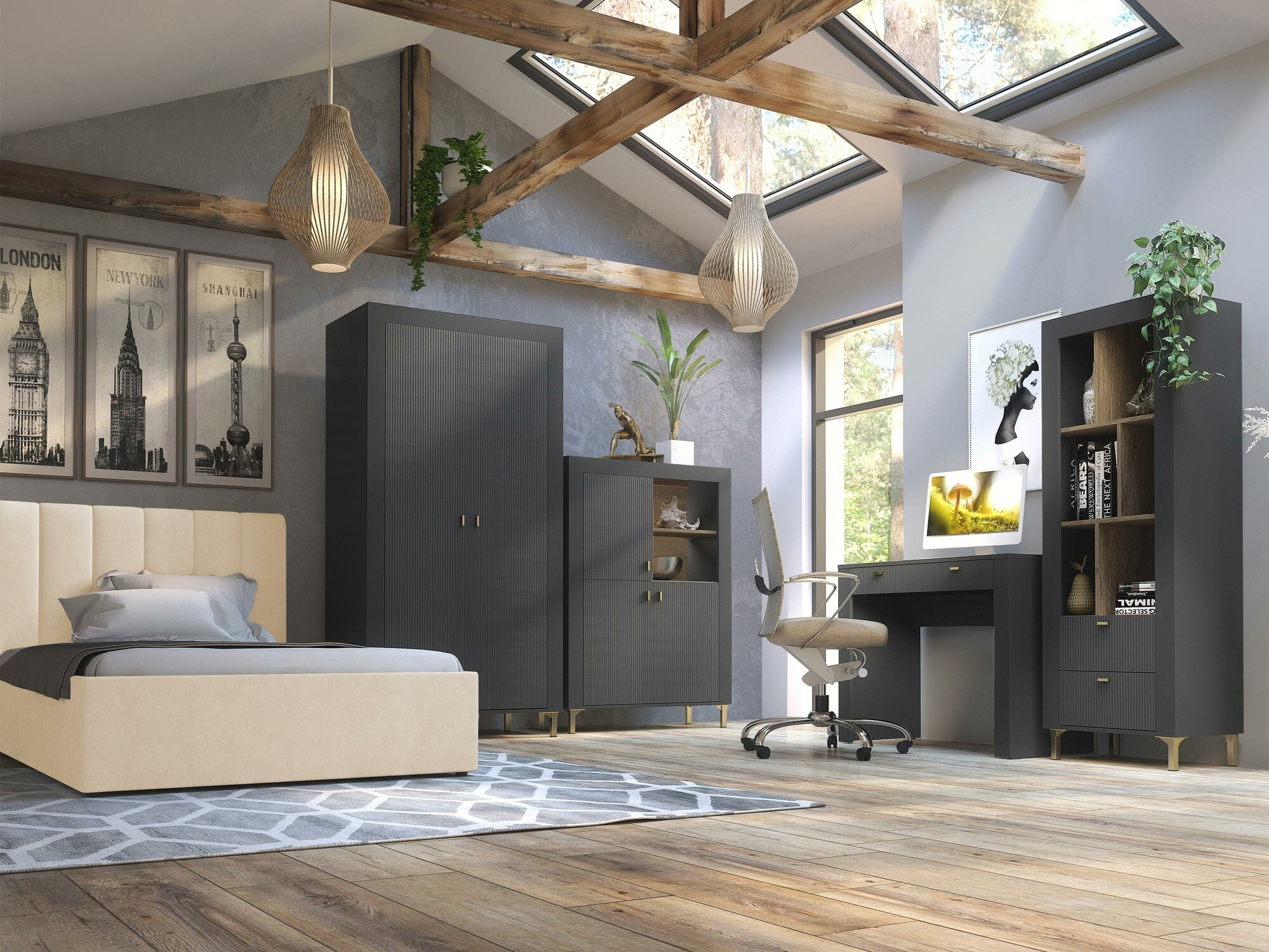 Шкаф Mormavu 100 (Матовый черный)