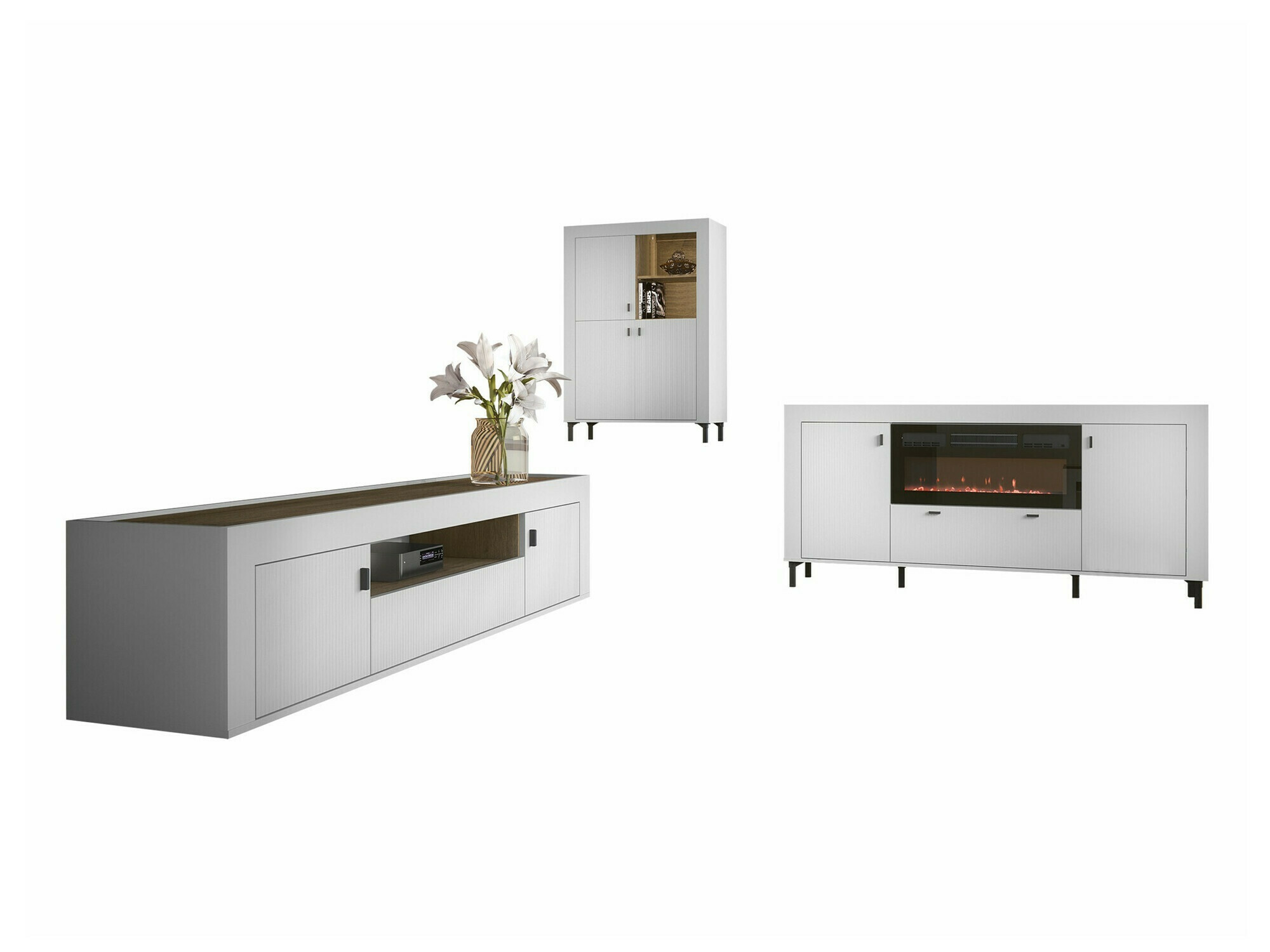 Viesistabas komplekts Mormavu 115 (Matēts balts)