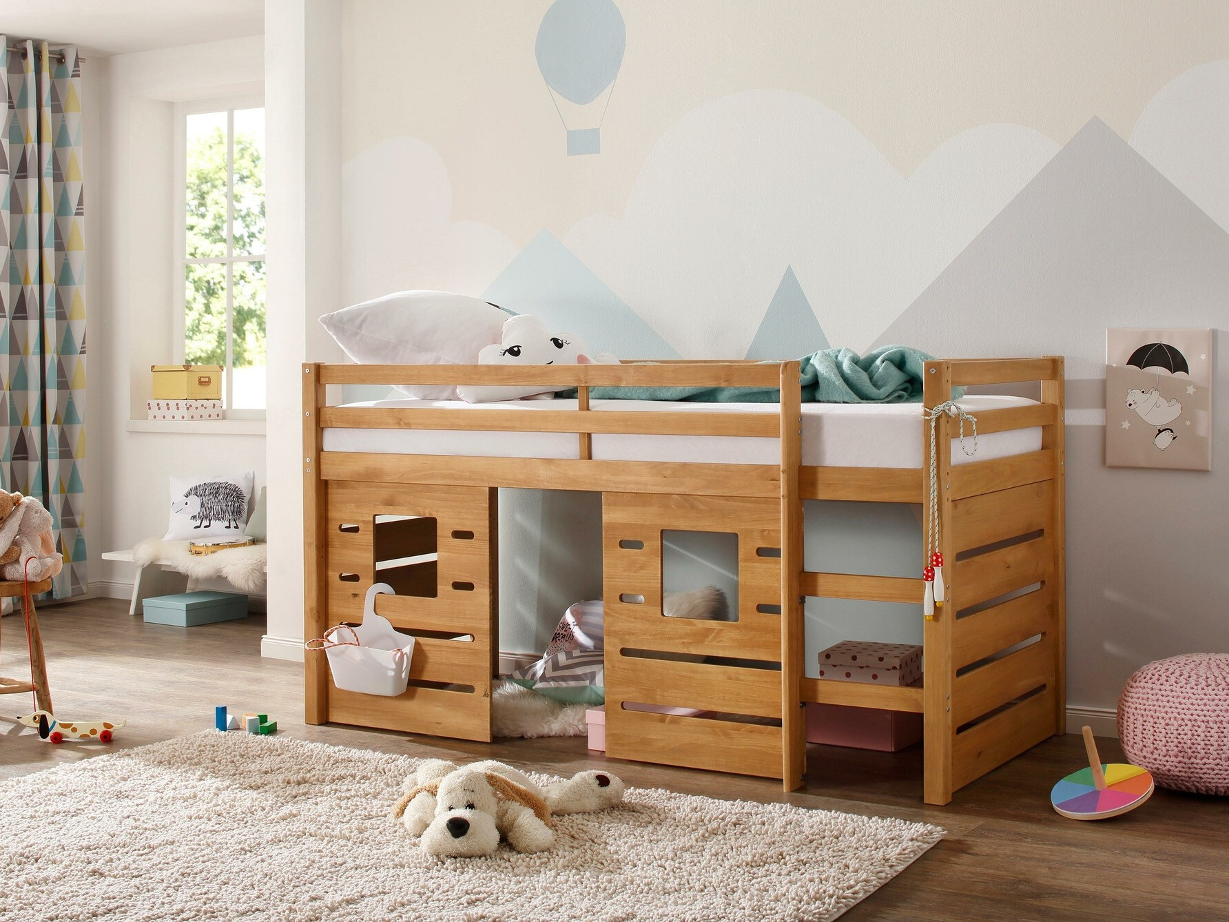 Высокая кровать Ruvfiva 104 (Сосна)