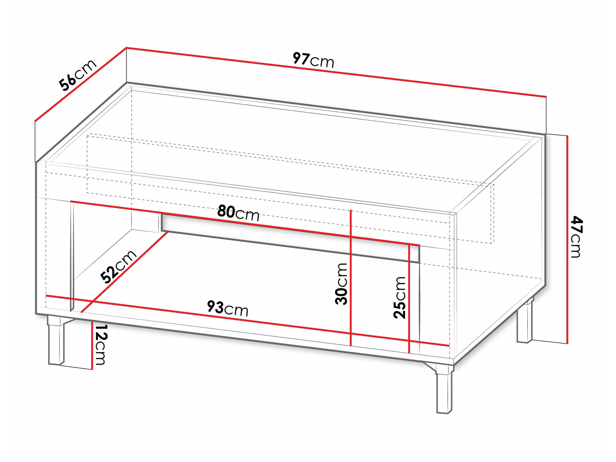 Žurnālu galdiņš Mormavu 107 (Matēts balts)