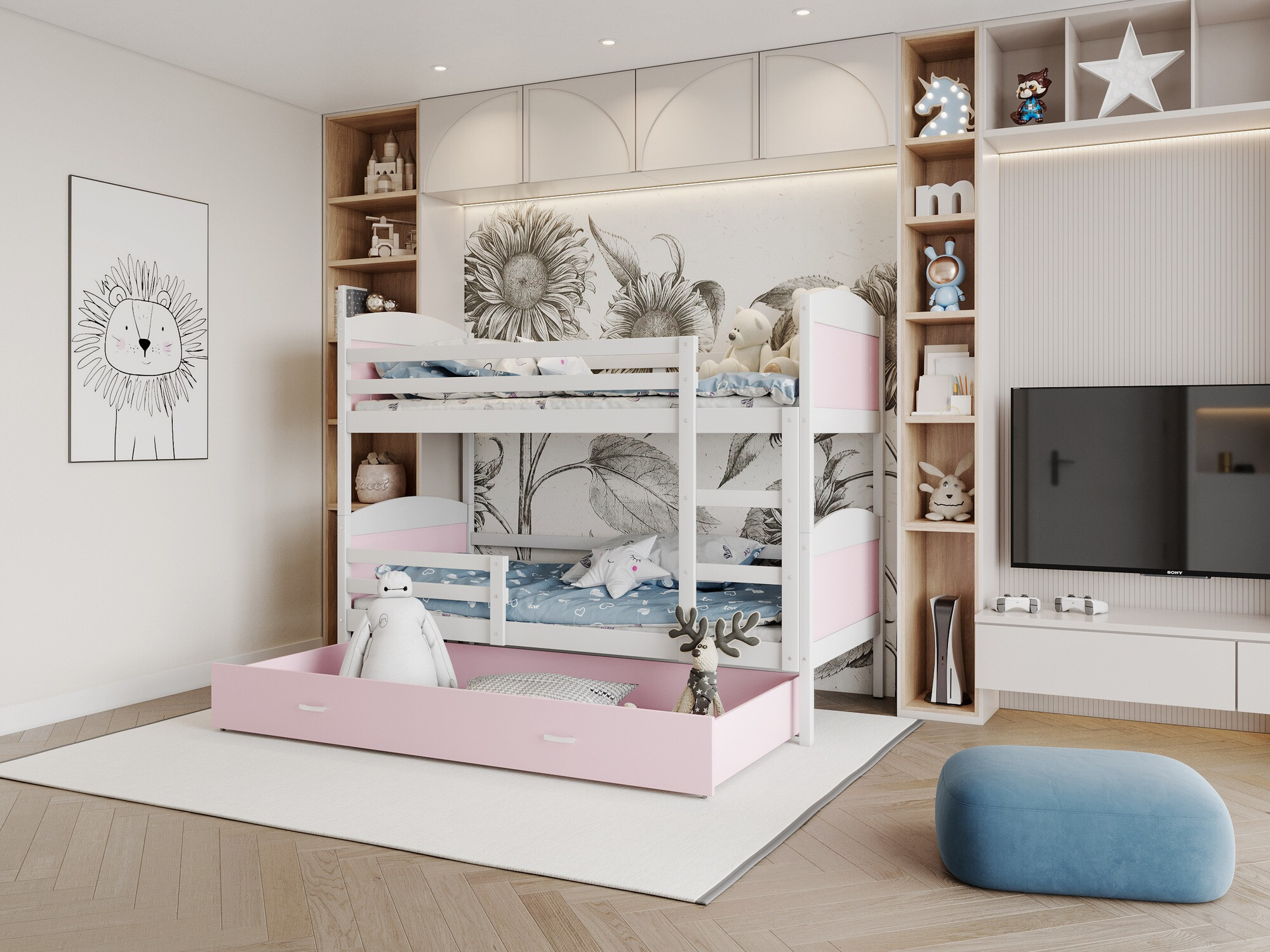 Divstāvu gulta Aurora 101 (Balts)