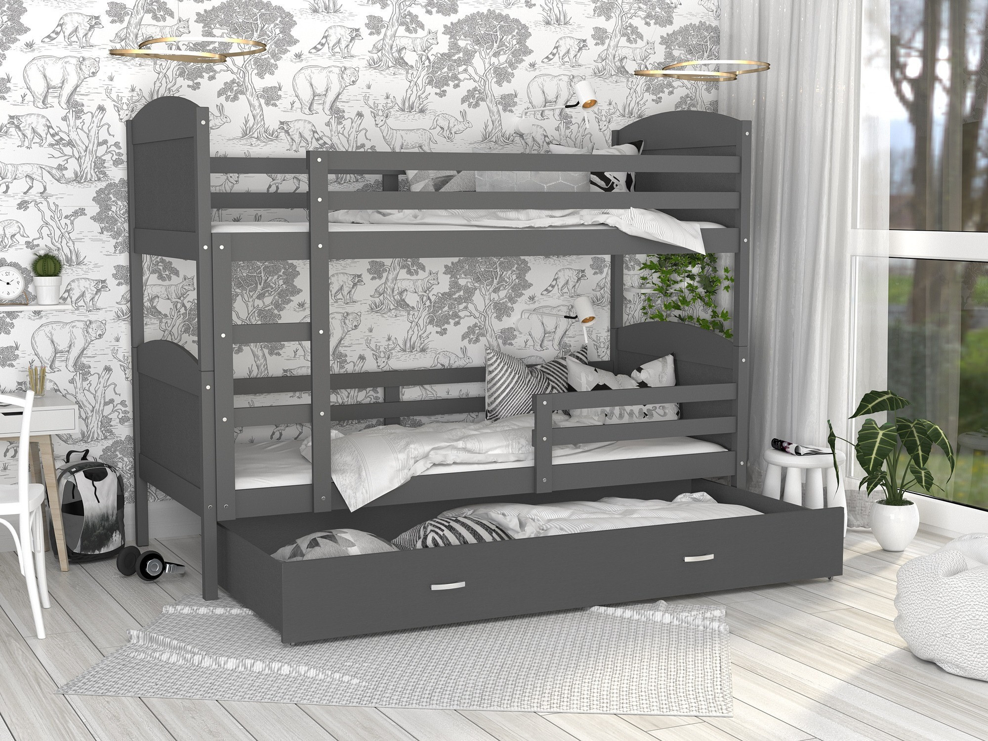 Двухъярусная кровать Aurora 103 (Серый)