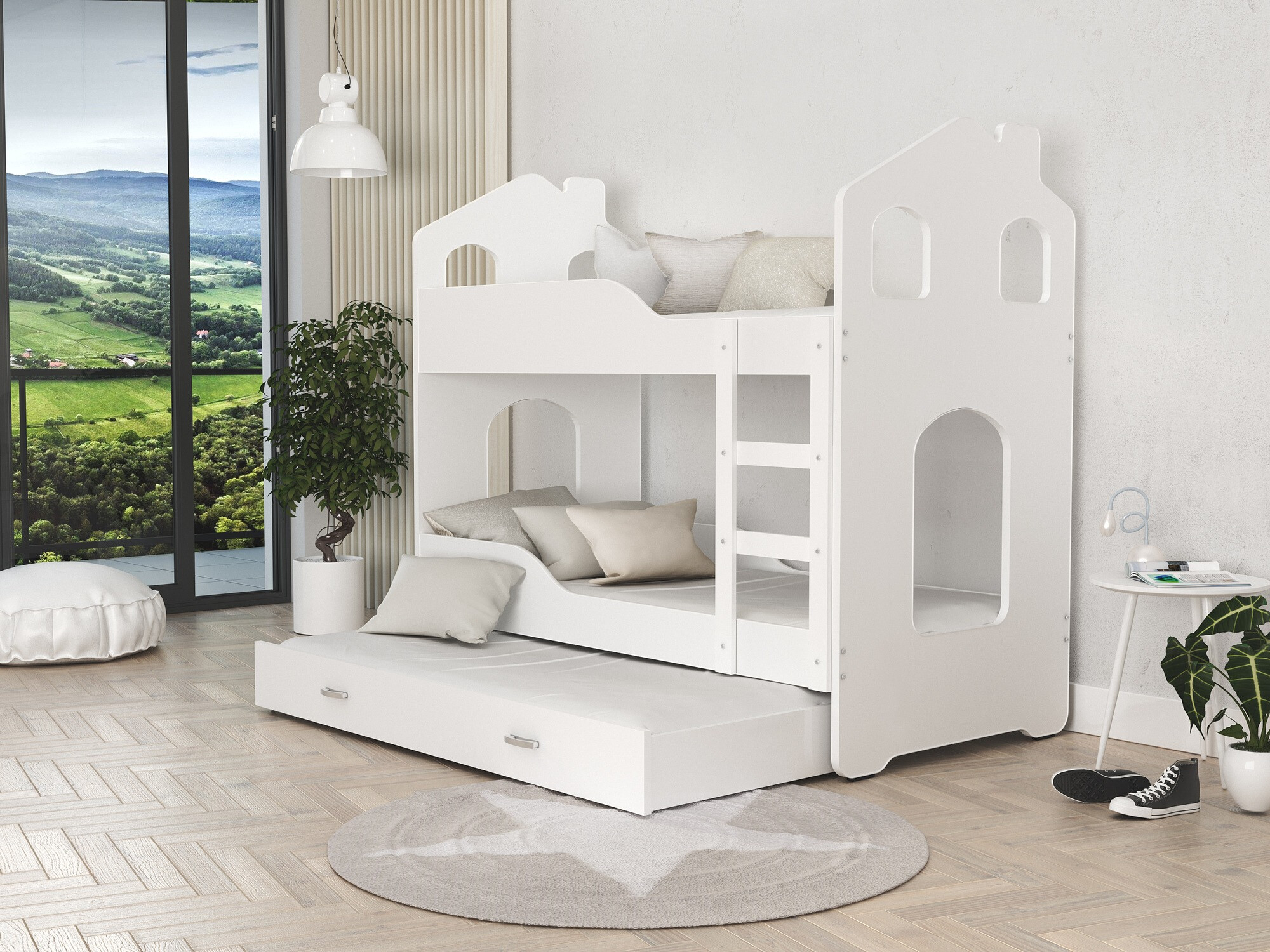 Двухъярусная кровать Aurora 115 (Белый)