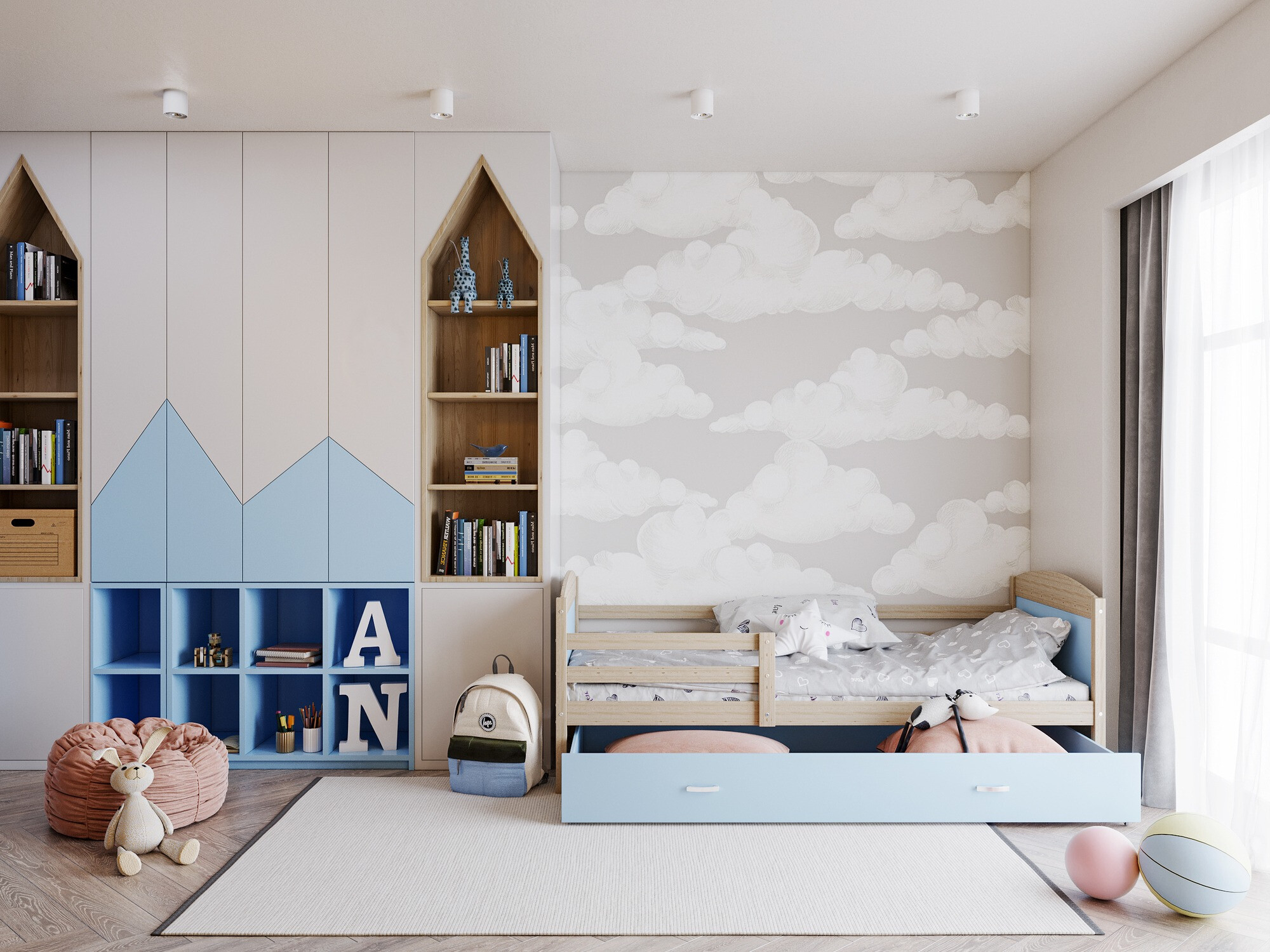 Кровать Aurora 127 (Сосна)