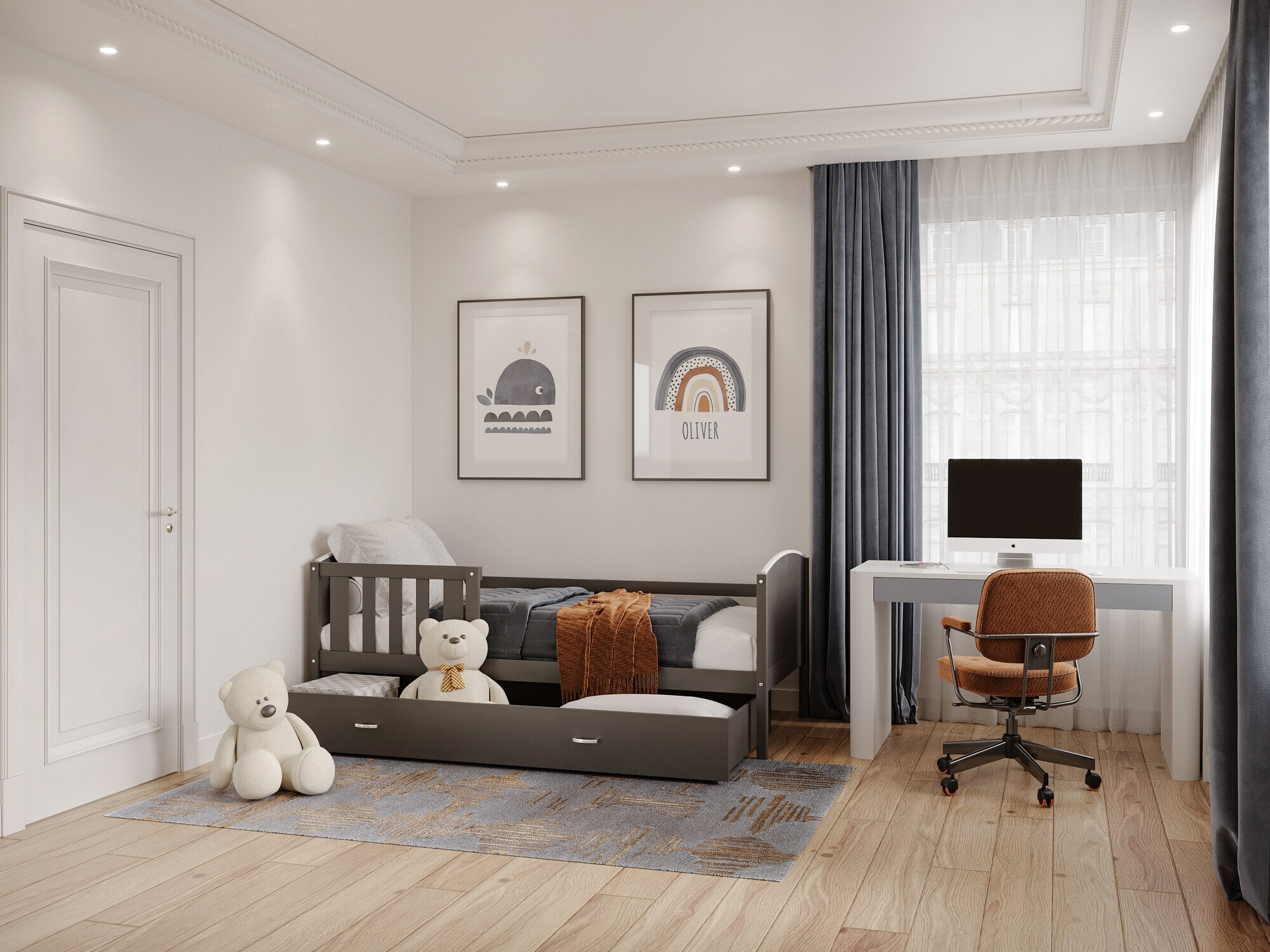 Кровать Aurora 131 (Серый)