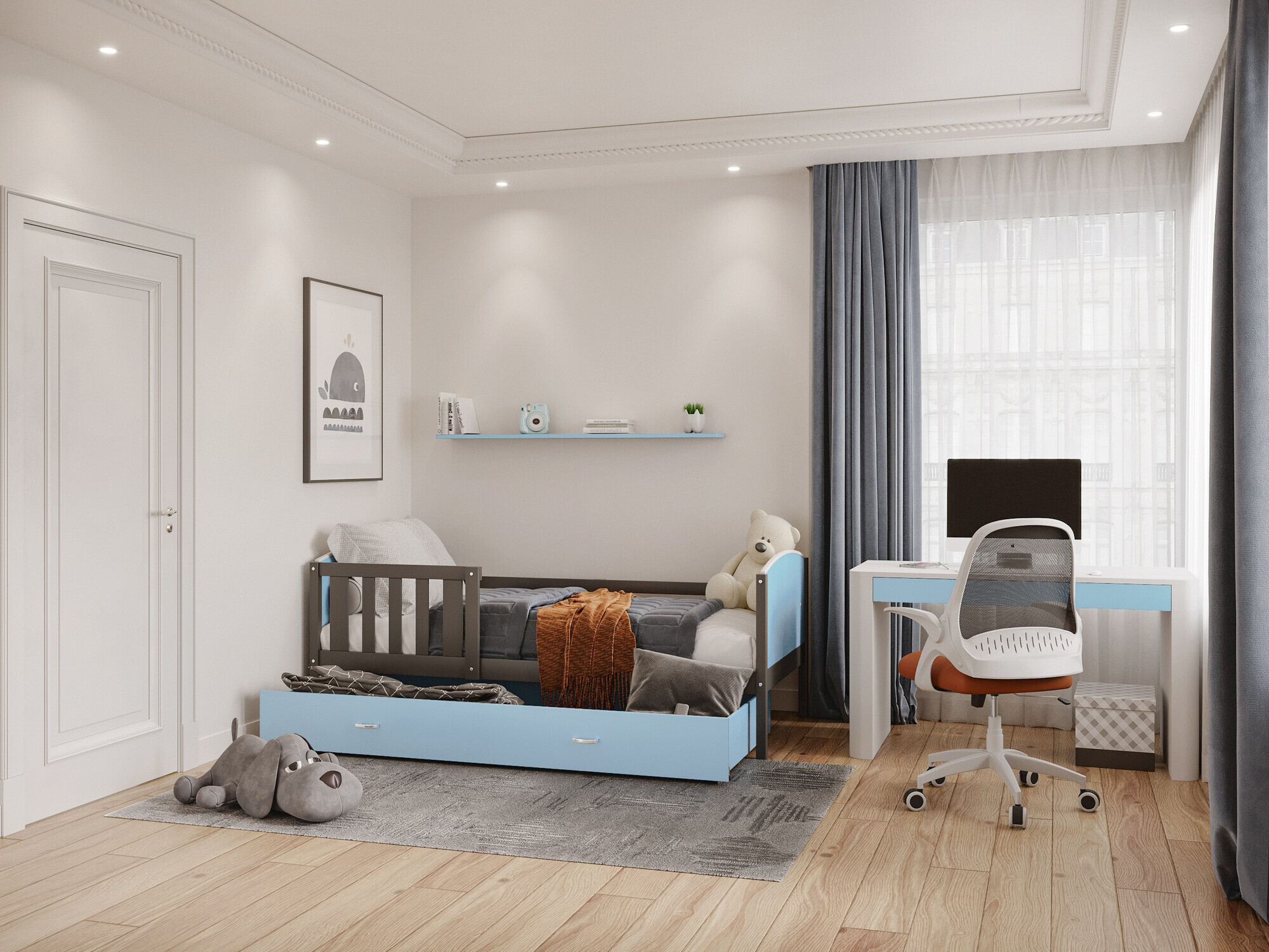 Кровать Aurora 131 (Серый)