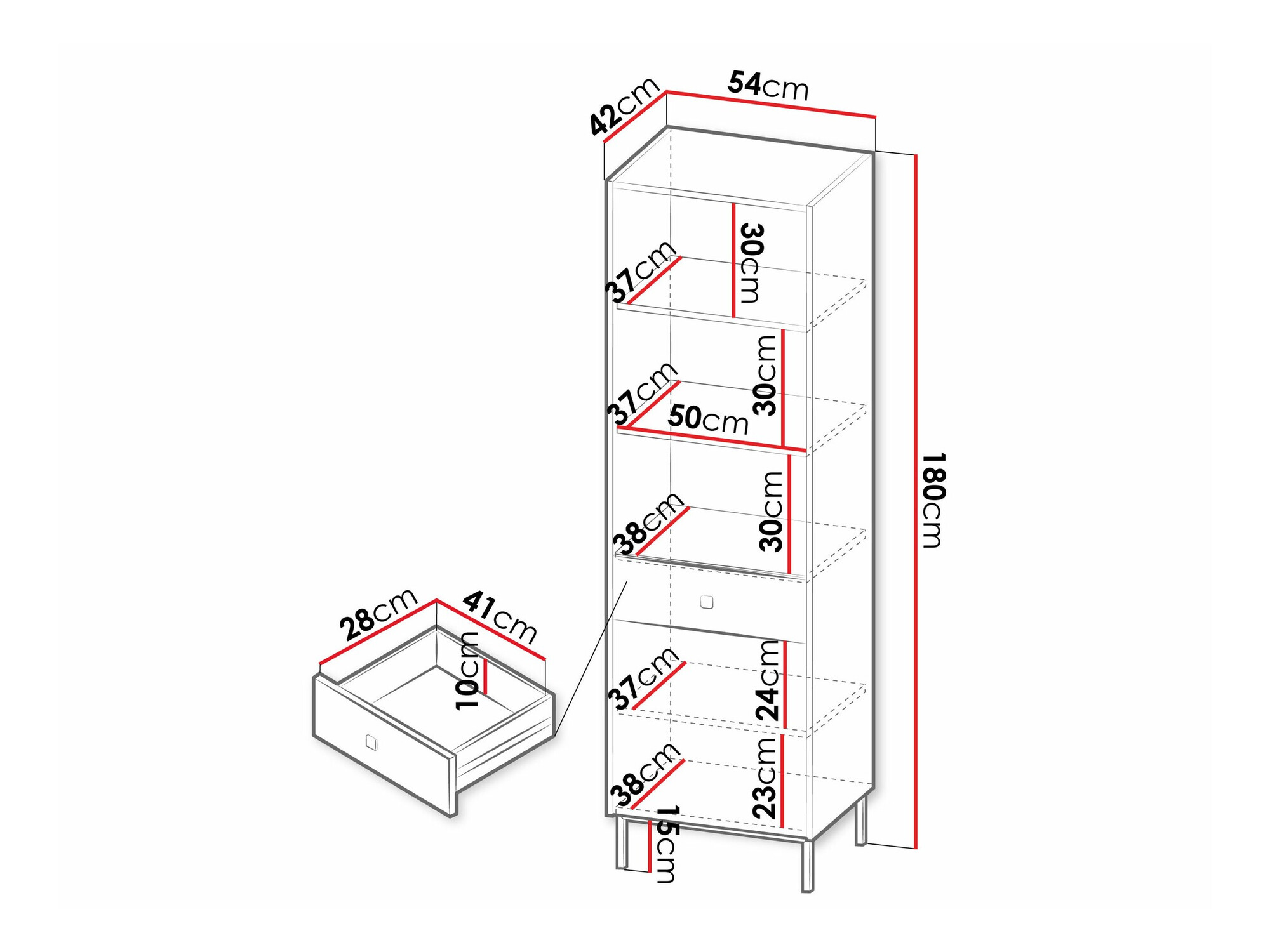 Plaukts Comfivo Nunove 102 (Balts)