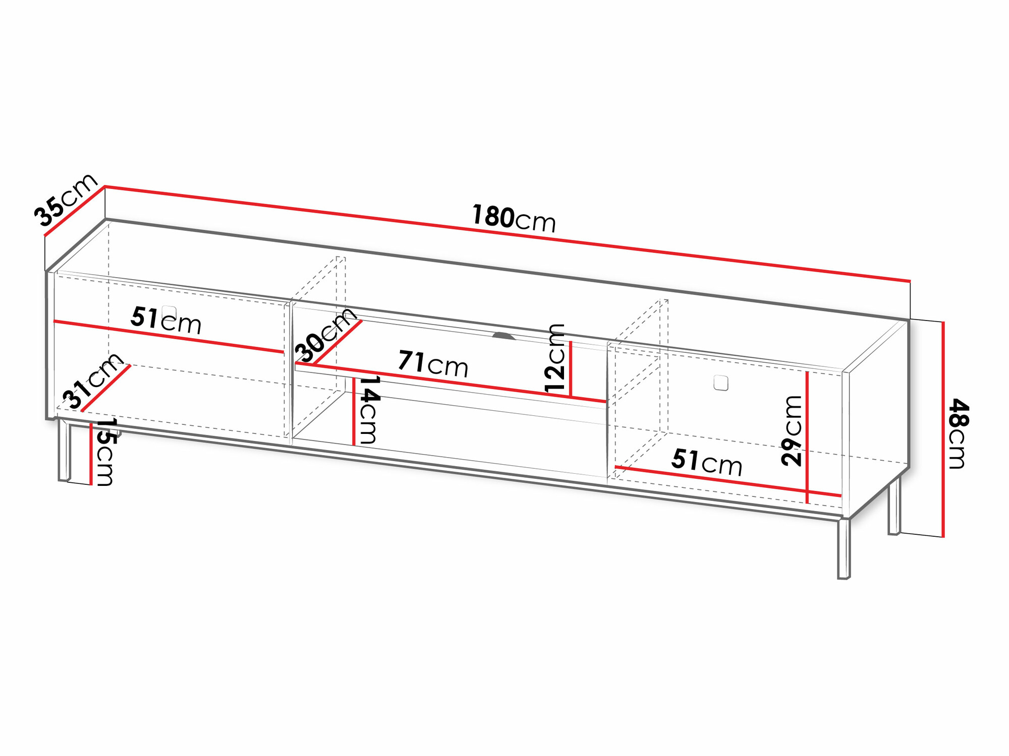 ТВ тумба Comfivo Nunove 104 (Белый)
