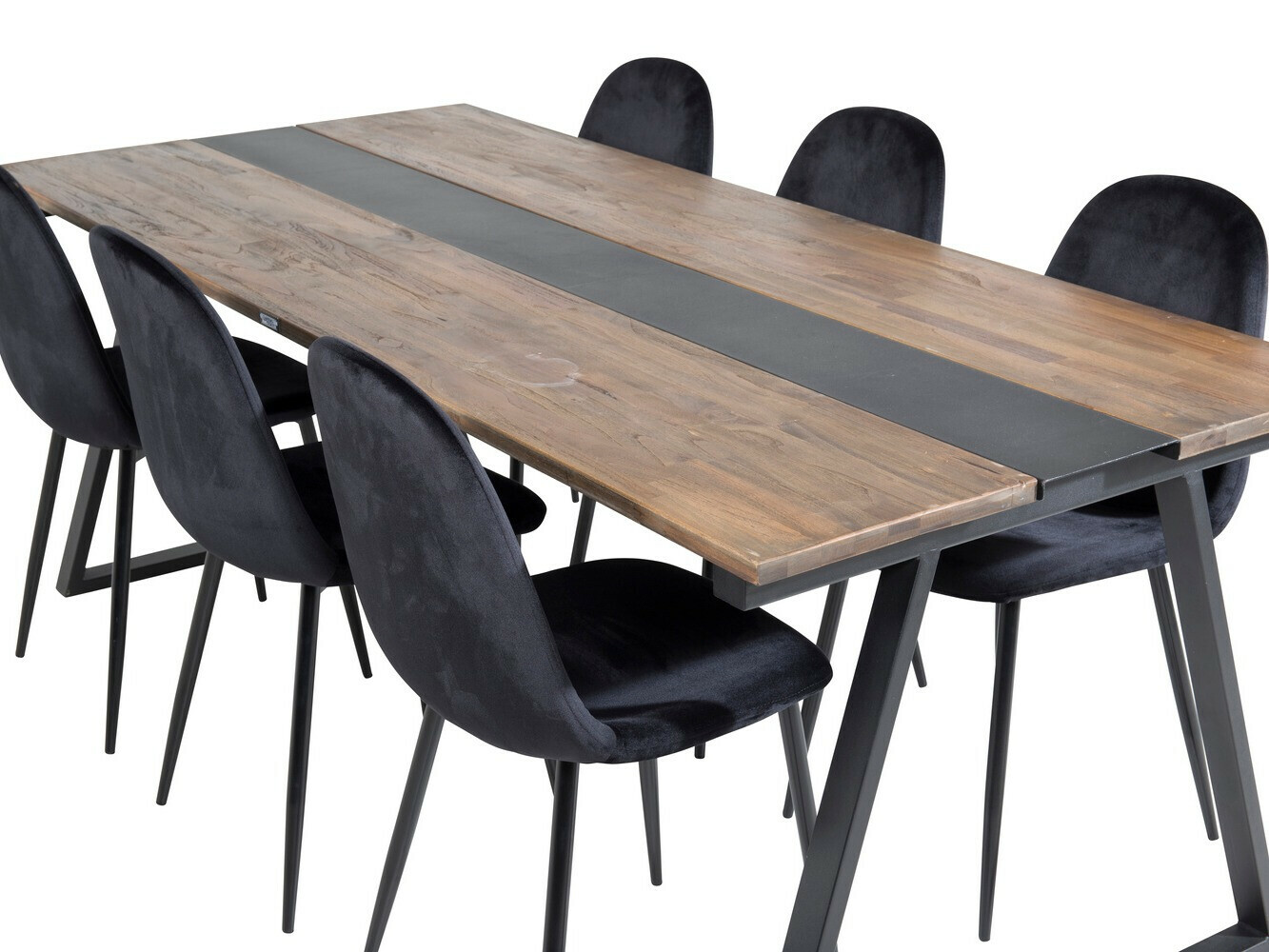 Ēdamistabas komplekts Dallas 1949 (Melns)