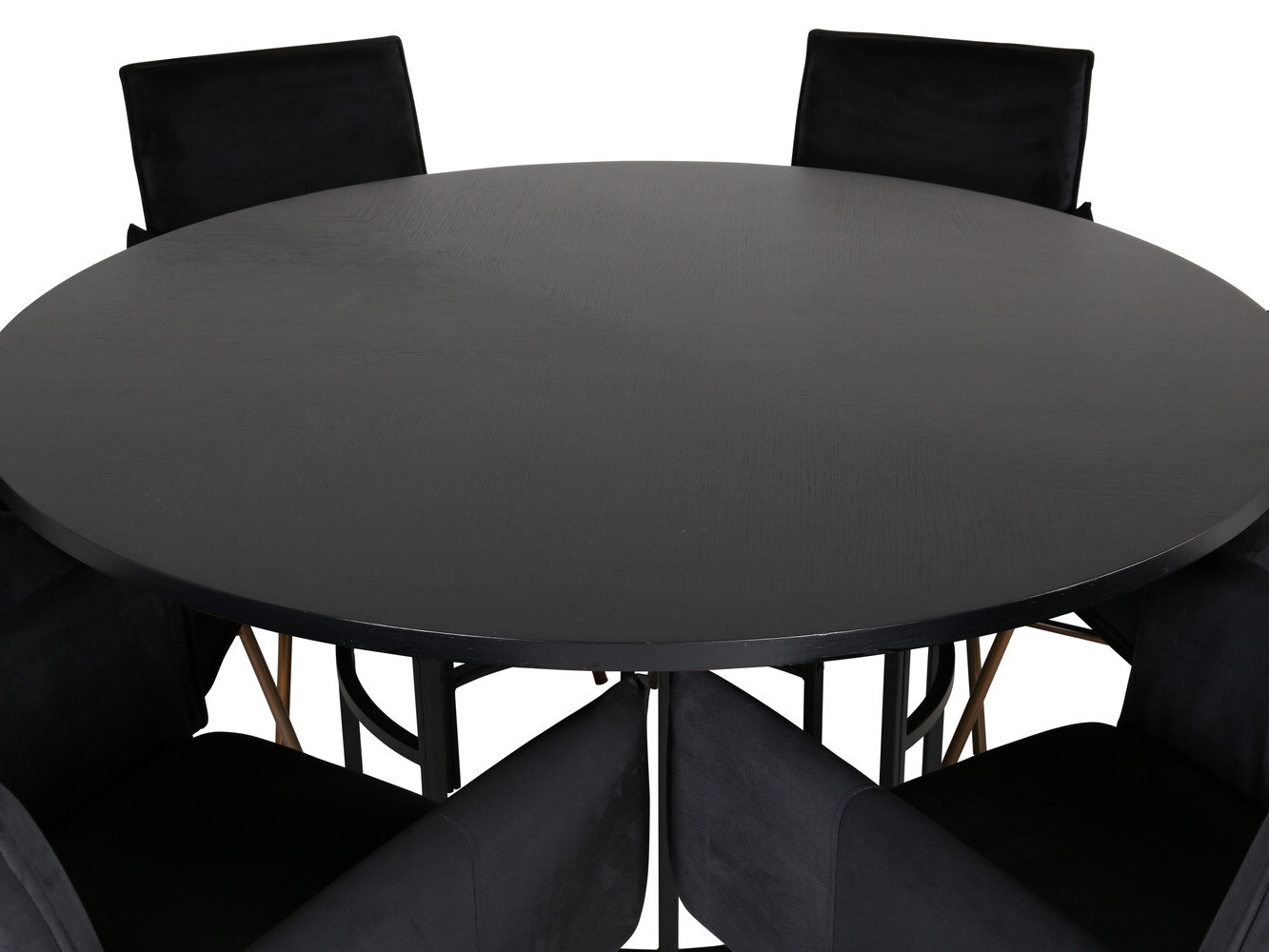 Ēdamistabas komplekts Dallas 2391 (Melns + Misiņš)