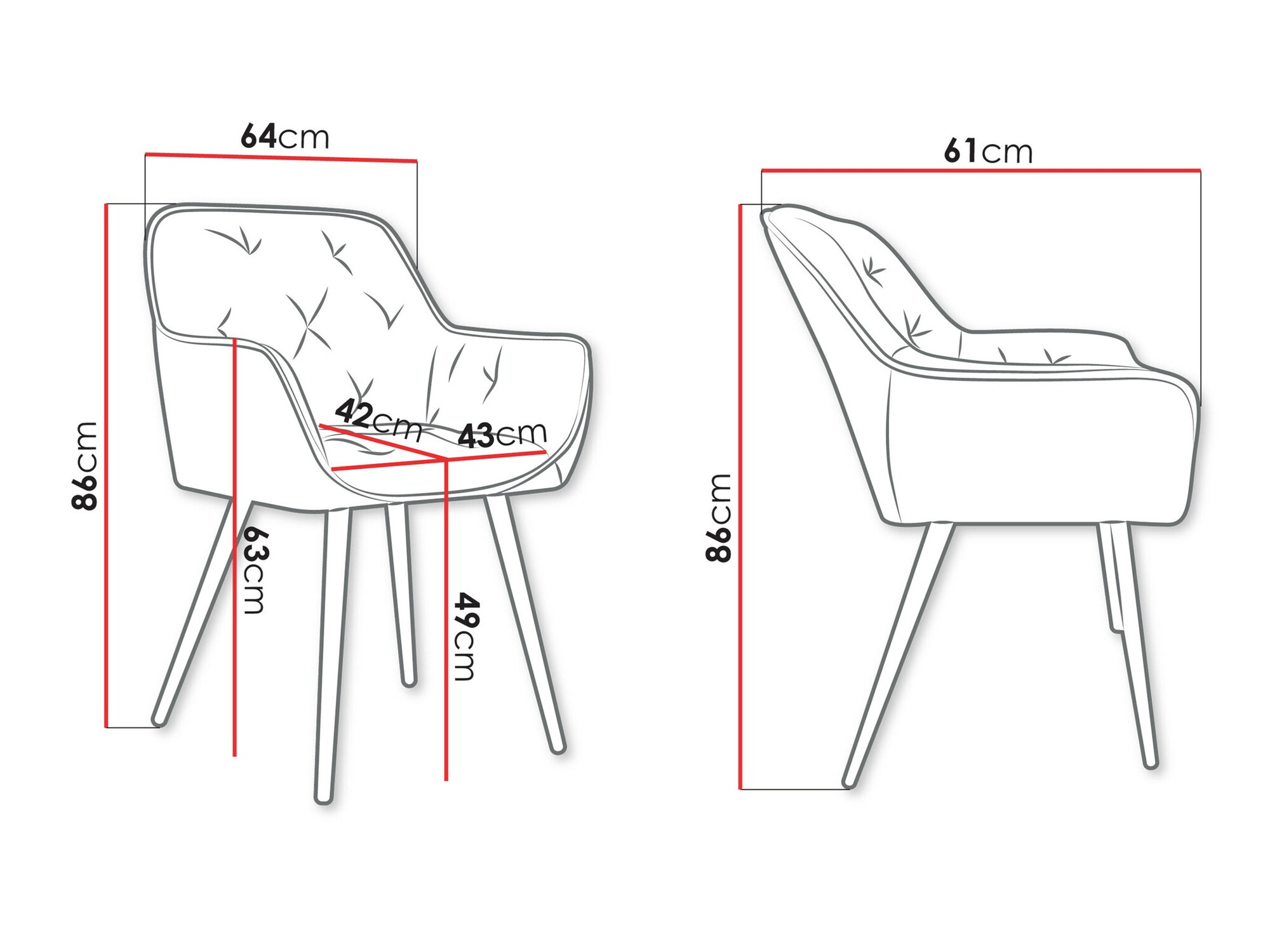 Krēsls Jackson 115 (Melns + Magic Velvet 2217)