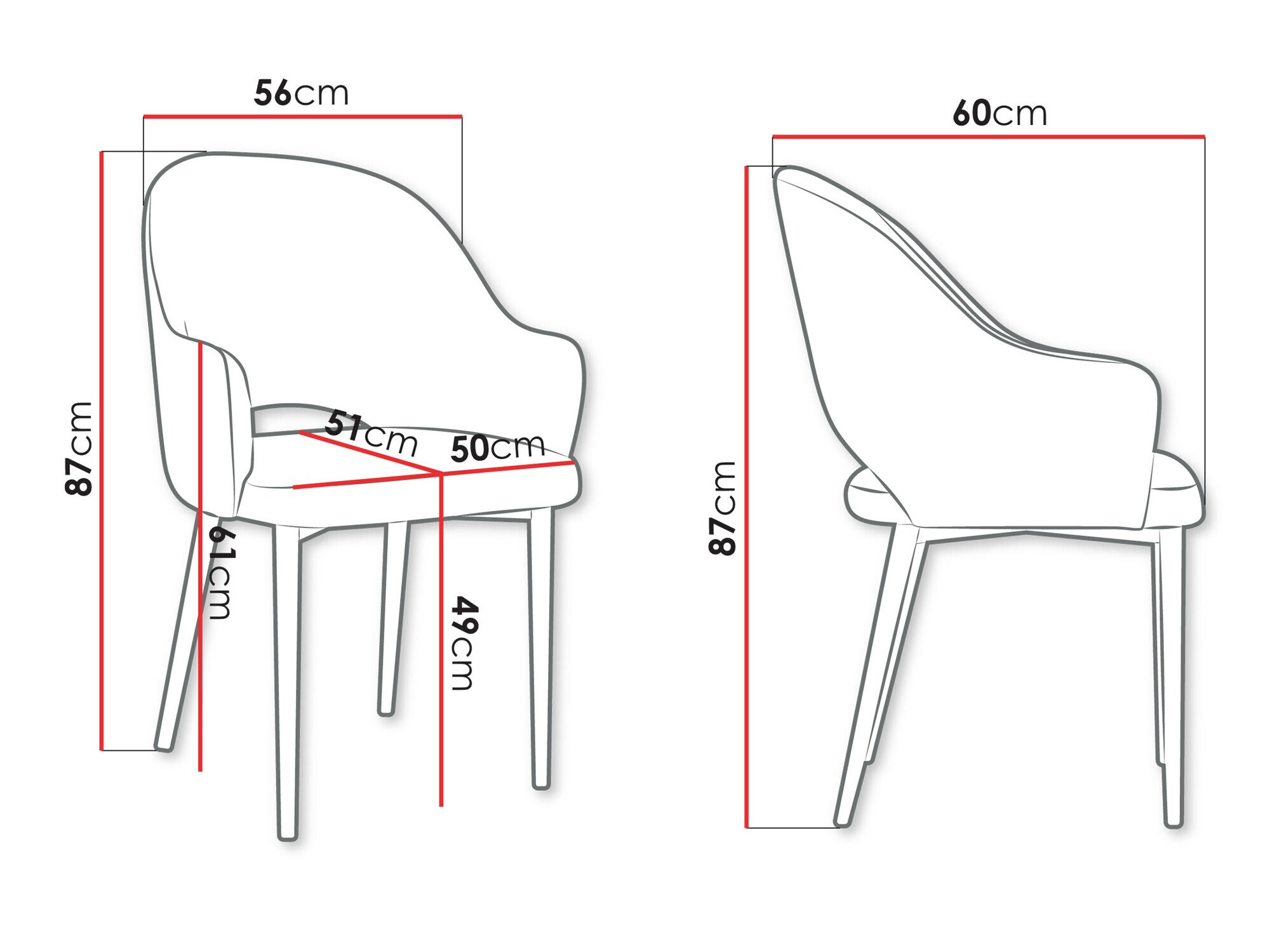 Krēsls Jackson 116 (Melns + Magic Velvet 2216)