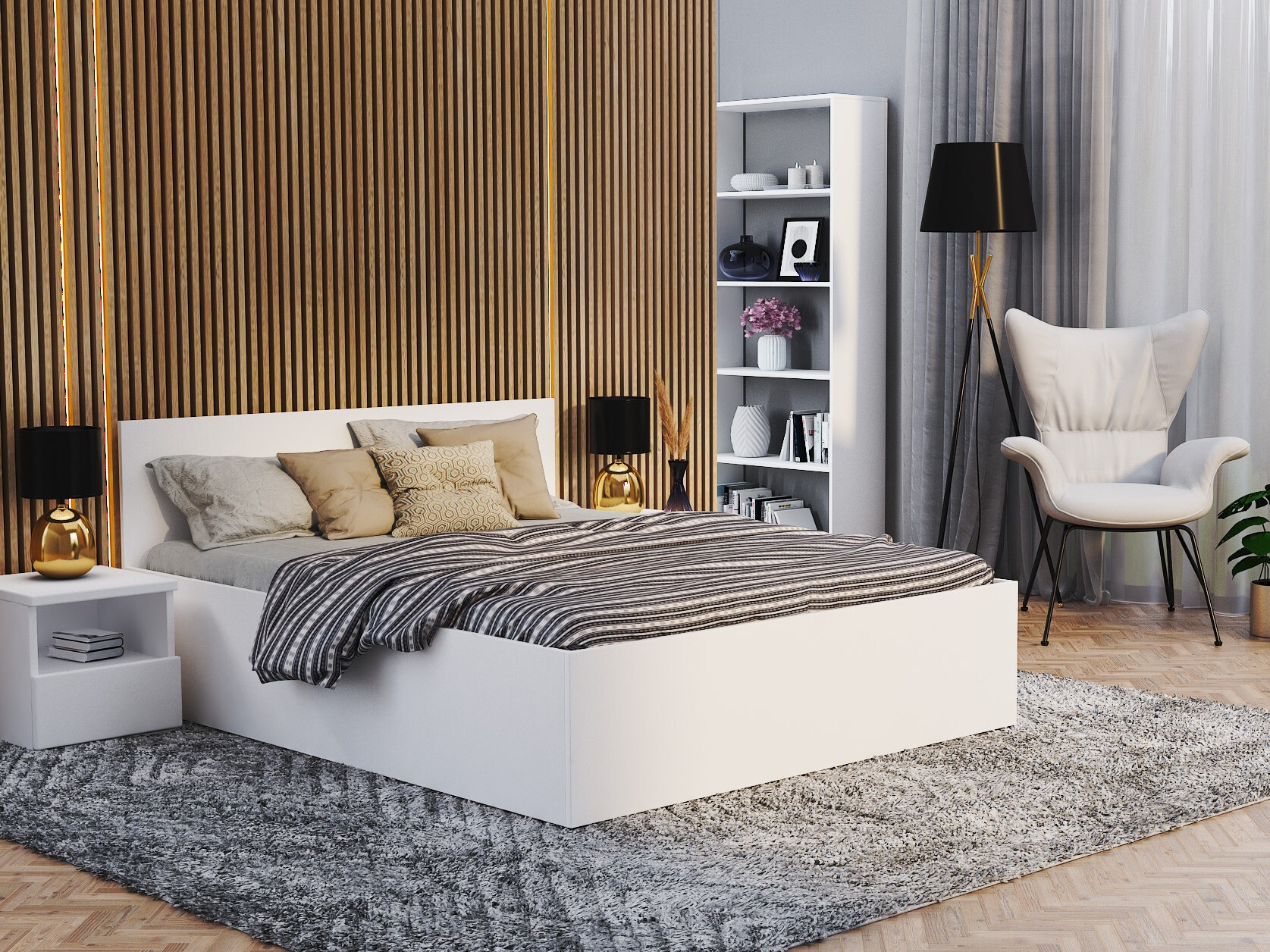 Кровать Aurora 145 (Белый)