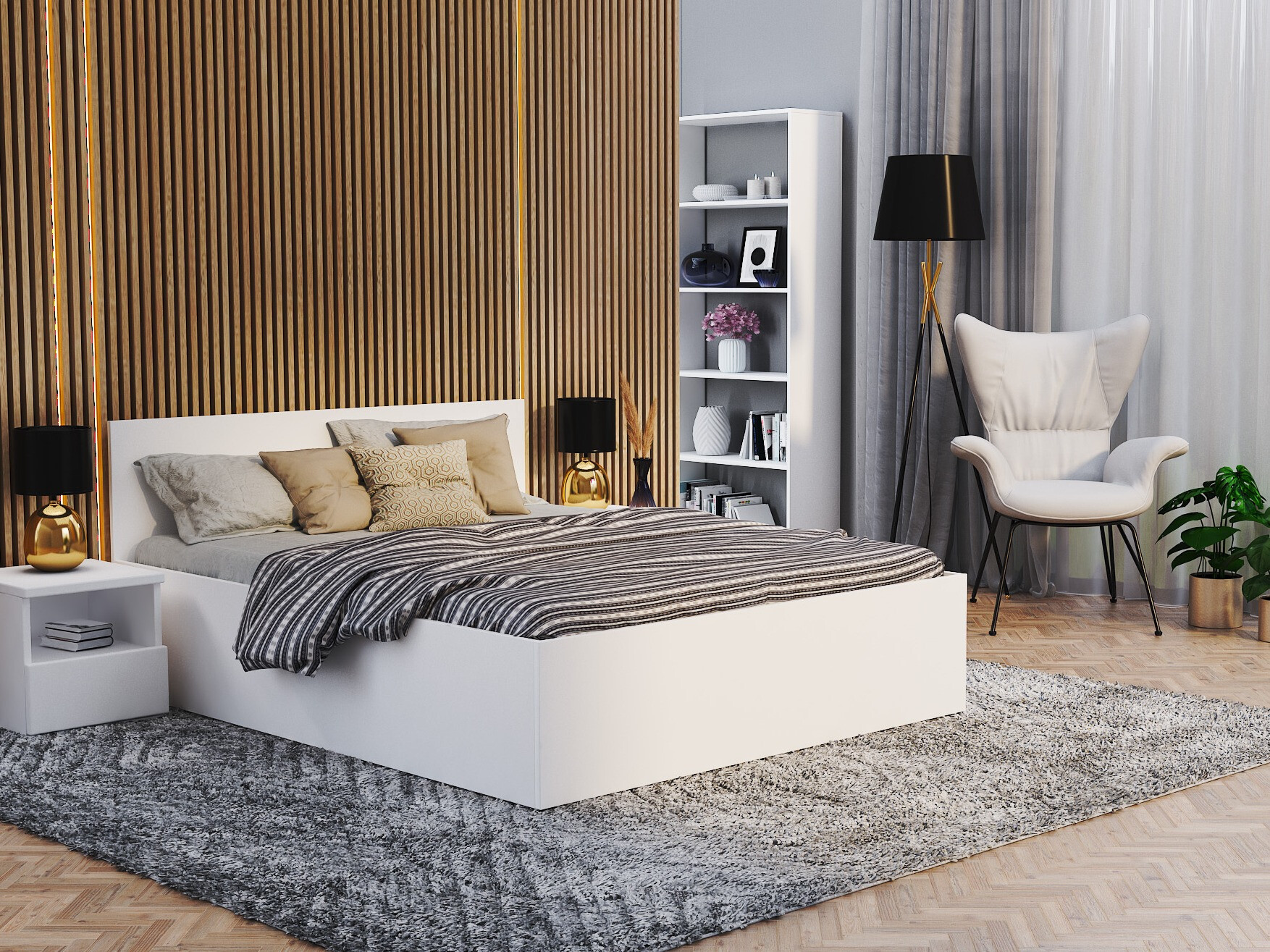 Кровать Aurora 145 (Белый)