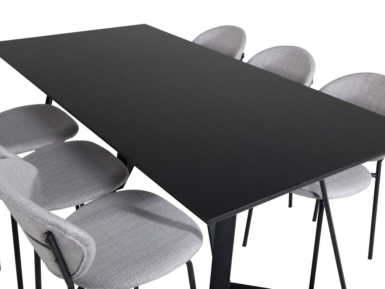 Обеденный гарнитур Dallas 1970 (Чёрный + Серый)