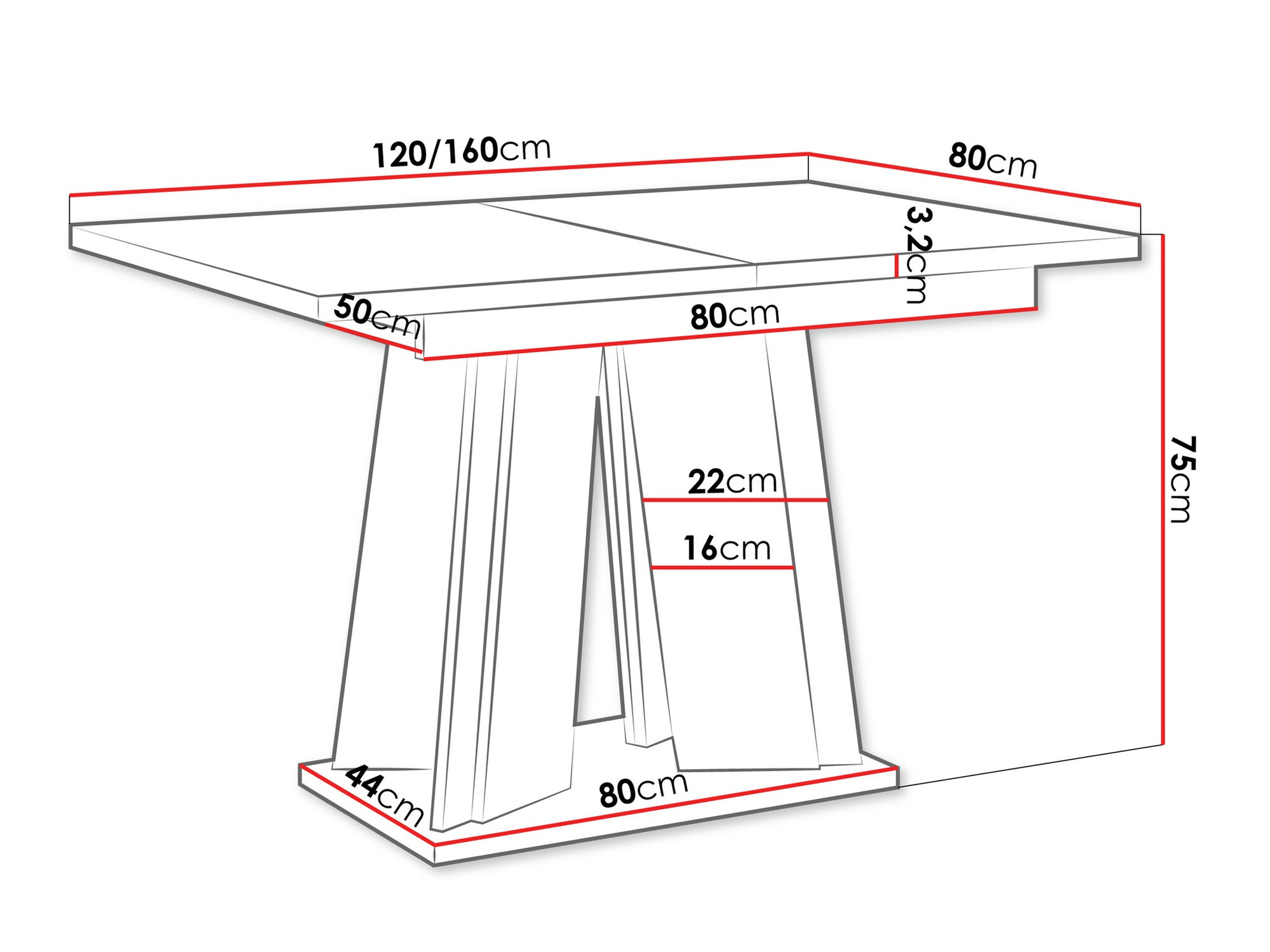 Cтол Goodyear 129 (Белый мрамор)