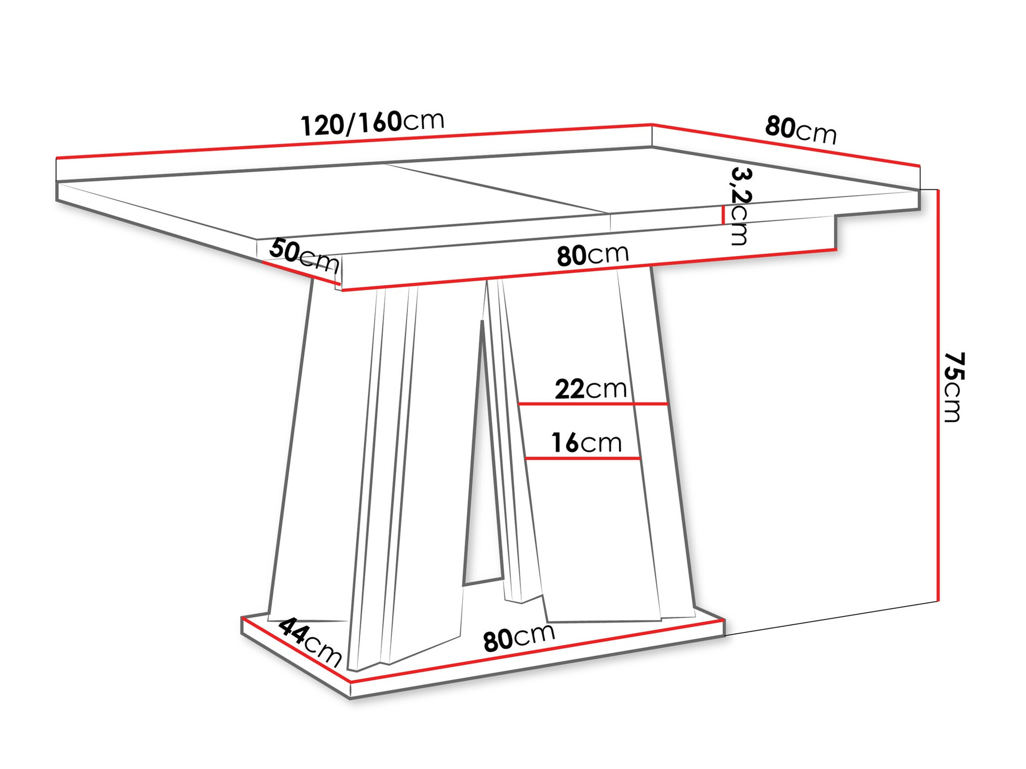Cтол Goodyear 129 (Глянцевый черный)