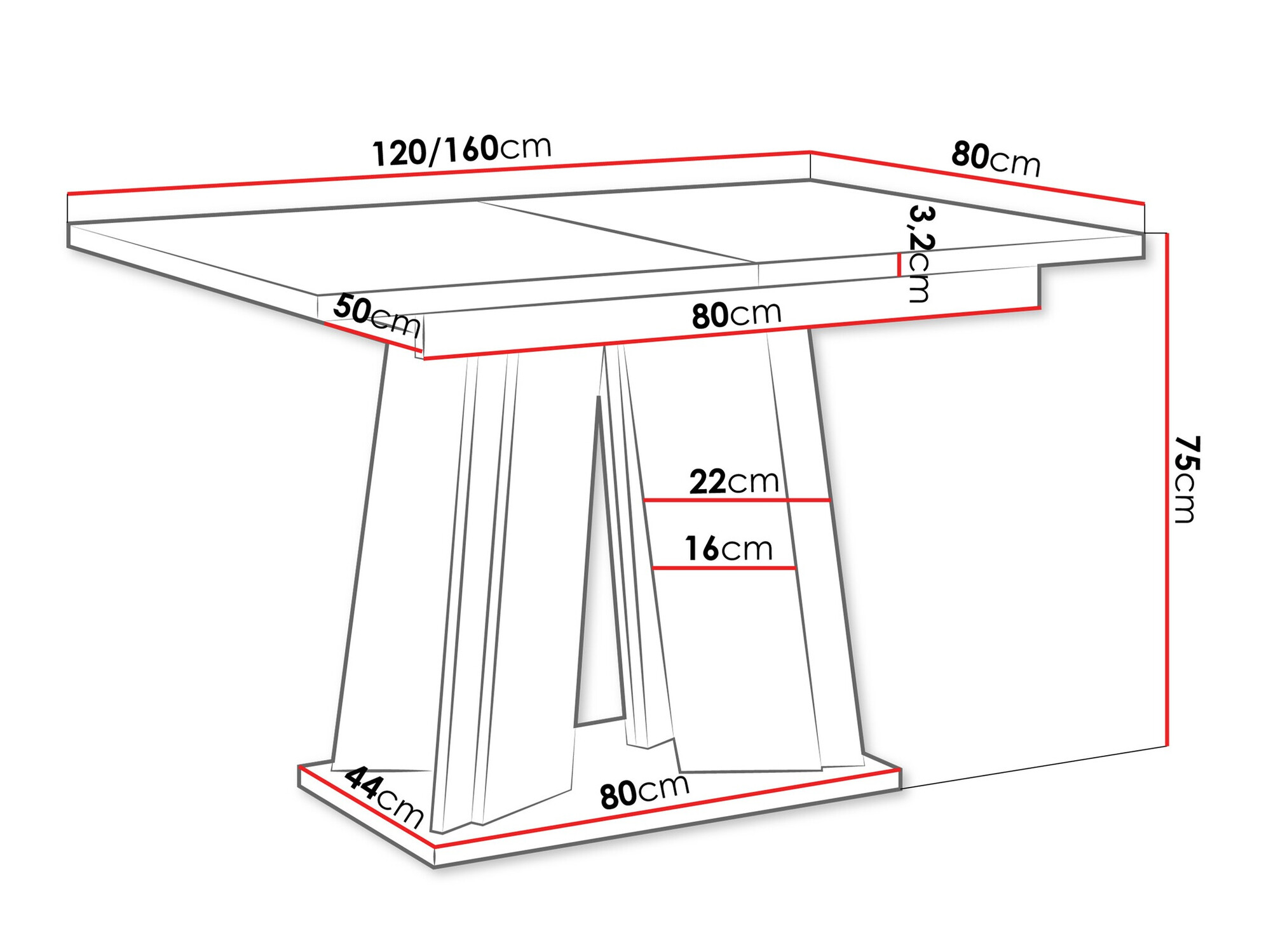 Galds Goodyear 129 (Melnais marmors)