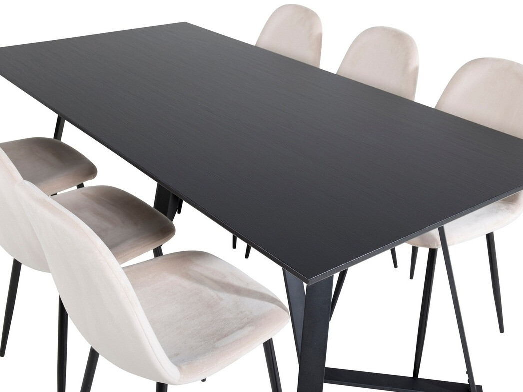 Обеденный гарнитур Dallas 2476 (Бежевый + Чёрный)