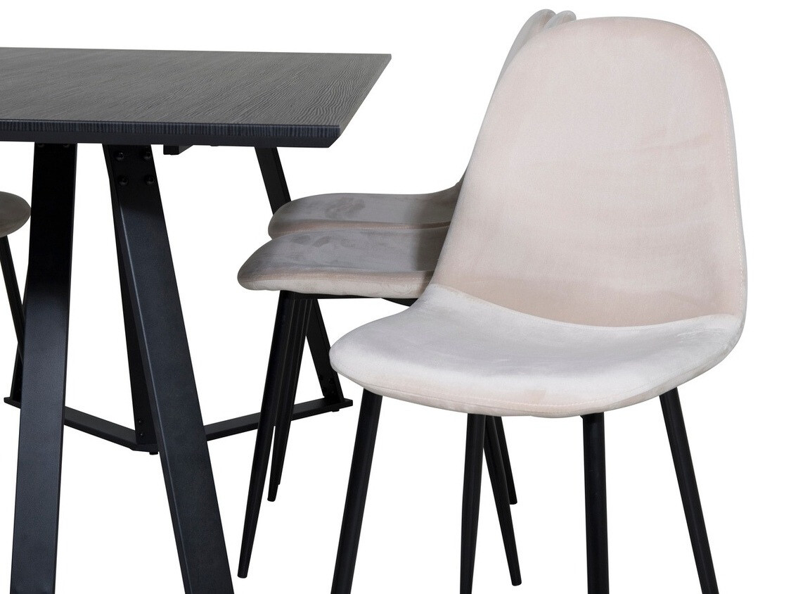 Обеденный гарнитур Dallas 2476 (Бежевый + Чёрный)