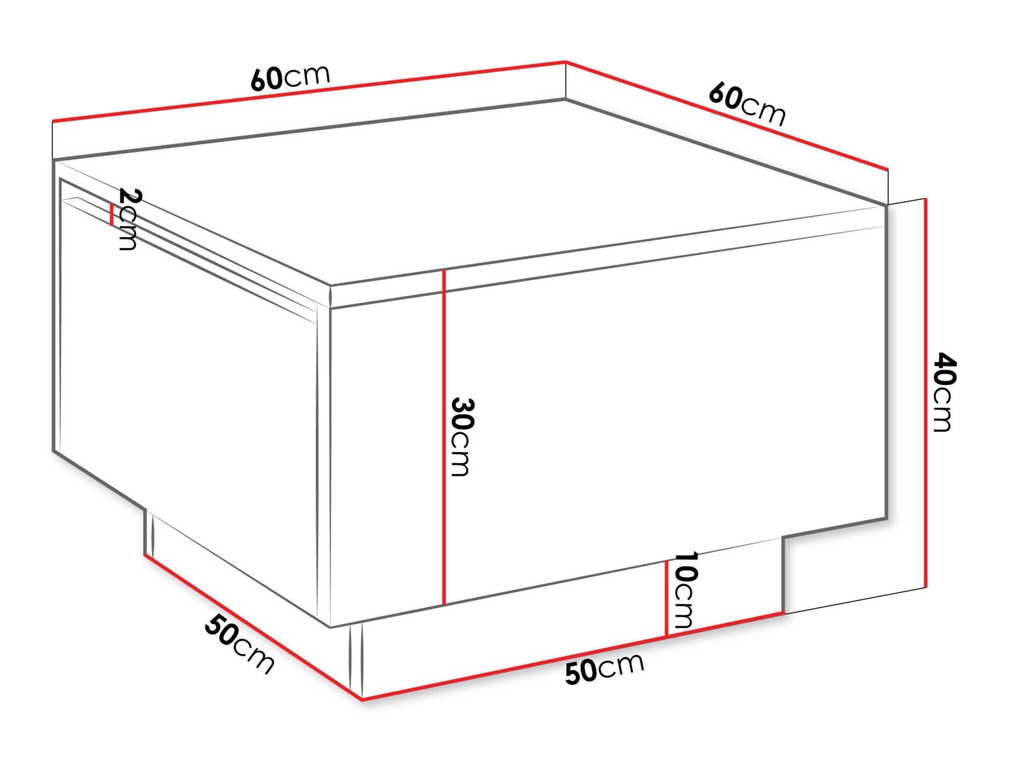 Žurnālu galdiņš Goodyear 133 (Melns)
