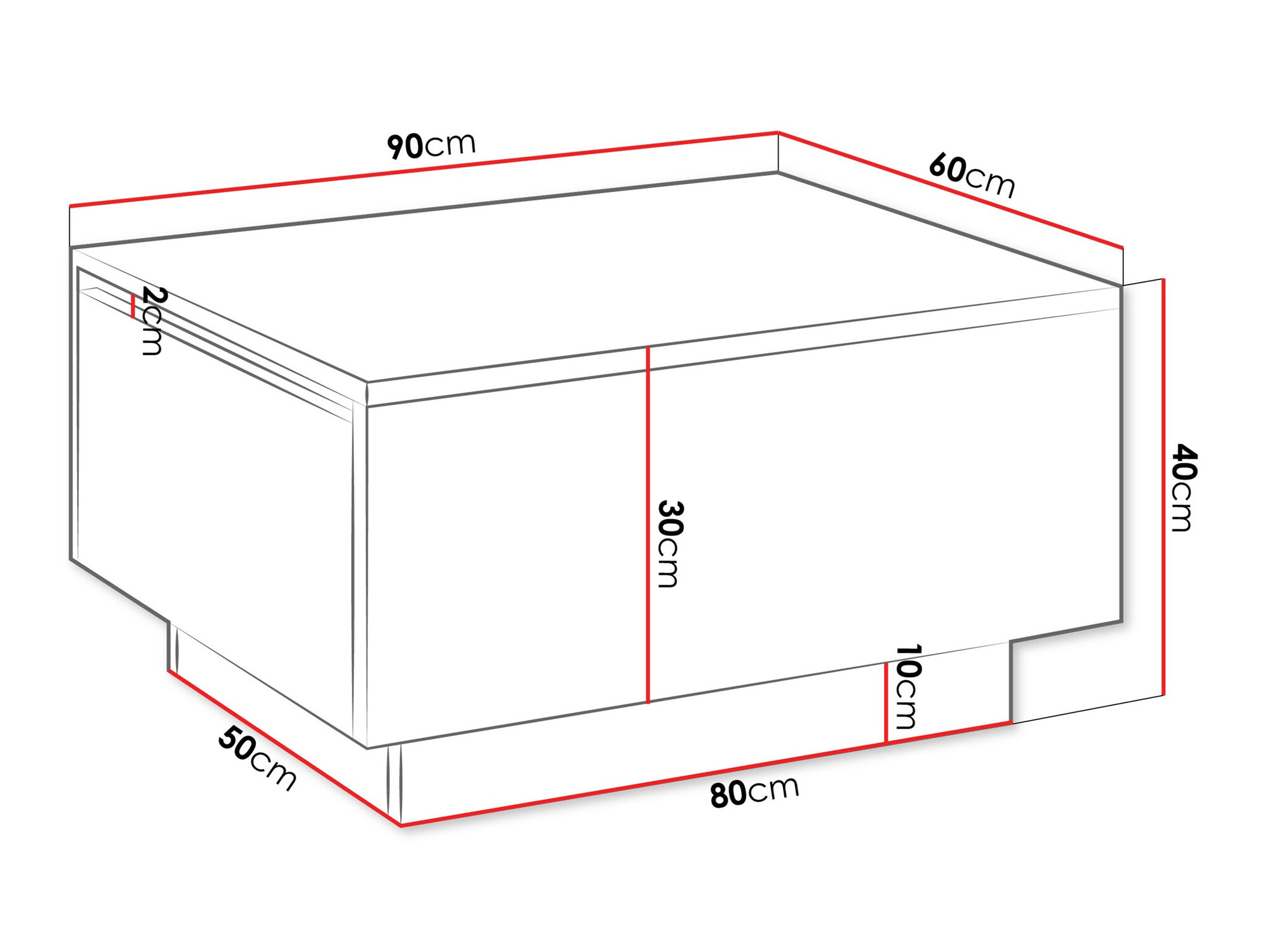Журнальный столик Goodyear 134 (Белый мрамор)