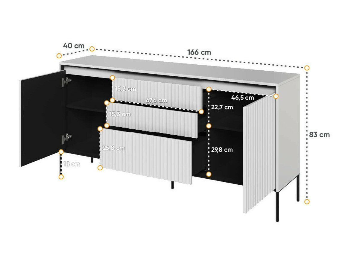 Kumode Fernolu 100 (Balts + Melns)