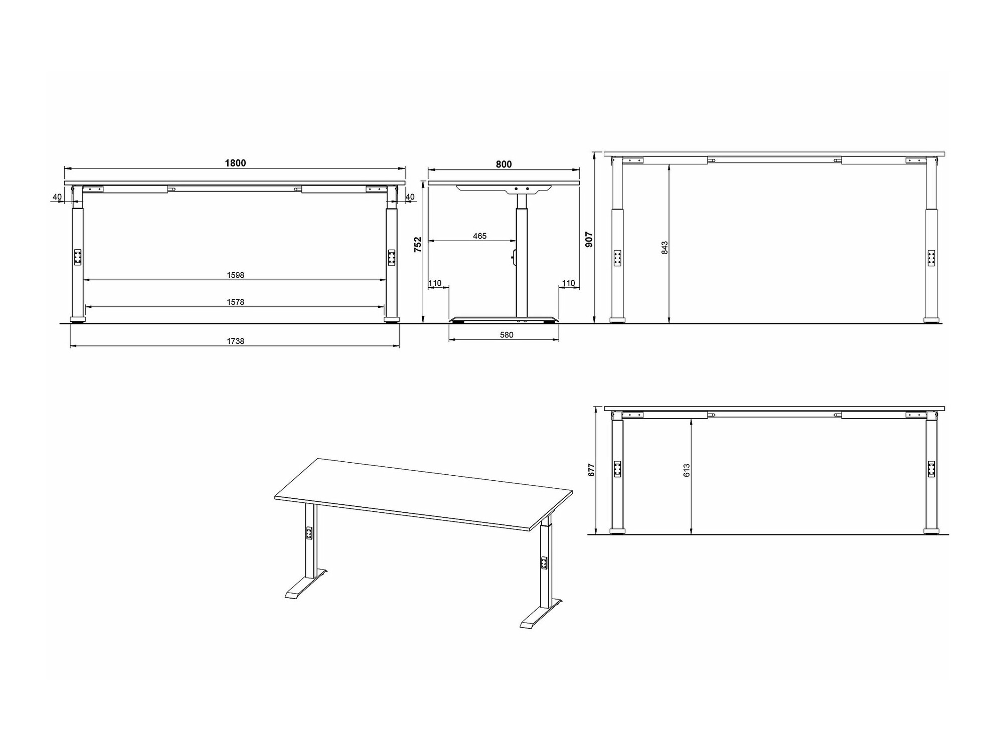 Rakstāmgalds Sacramento 422 (Grandson ozols + Balts)