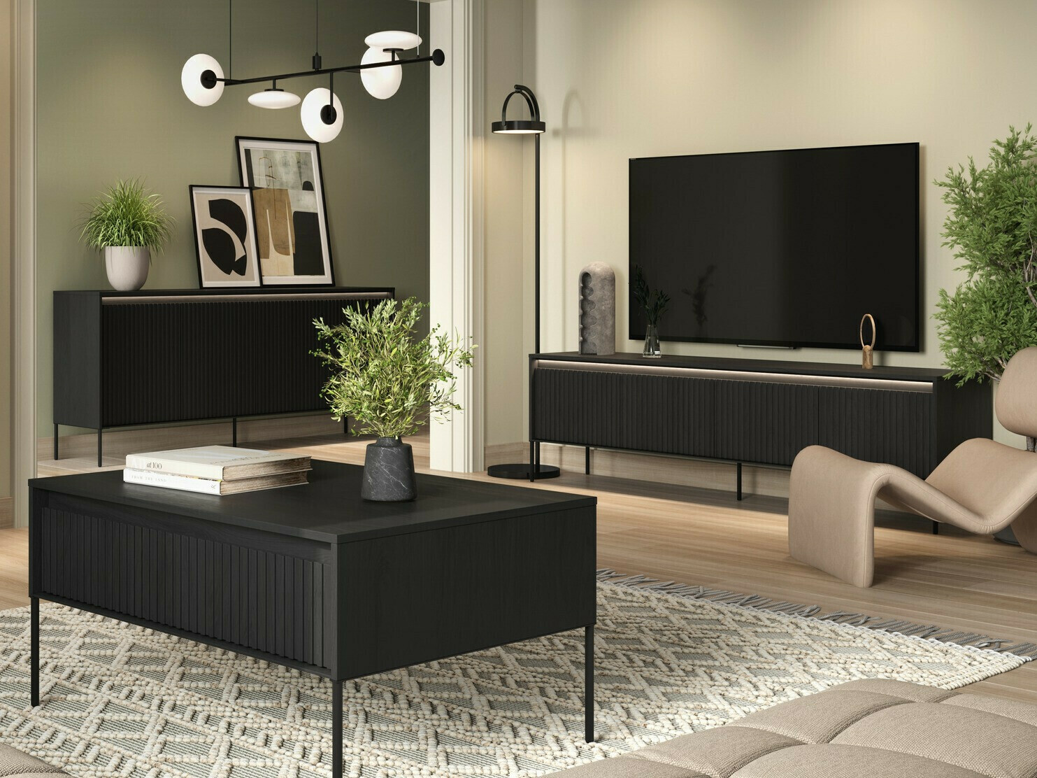 TV galds Fernolu 105 (Melns)