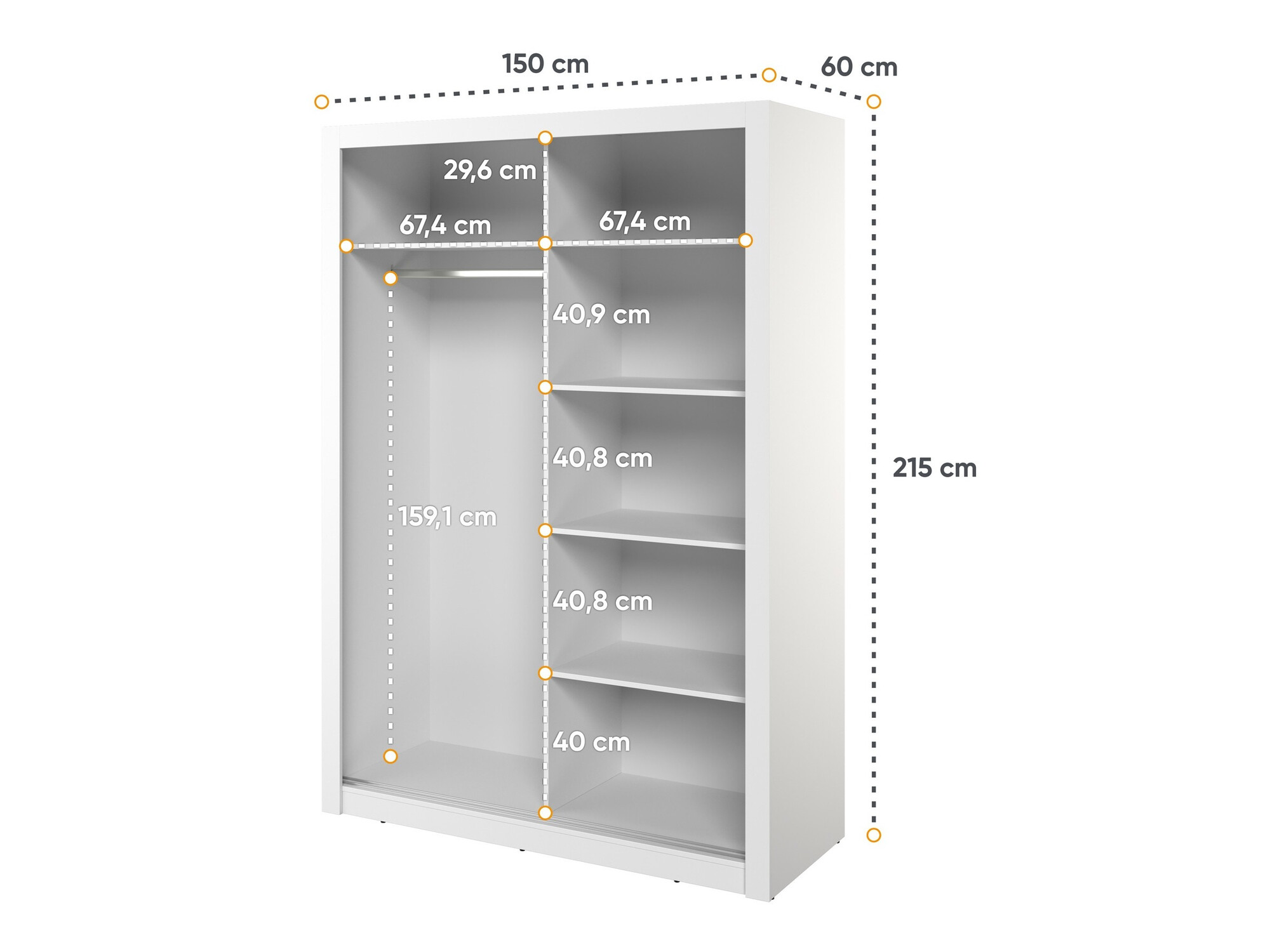 Шкаф Fresno 152 (Белый)