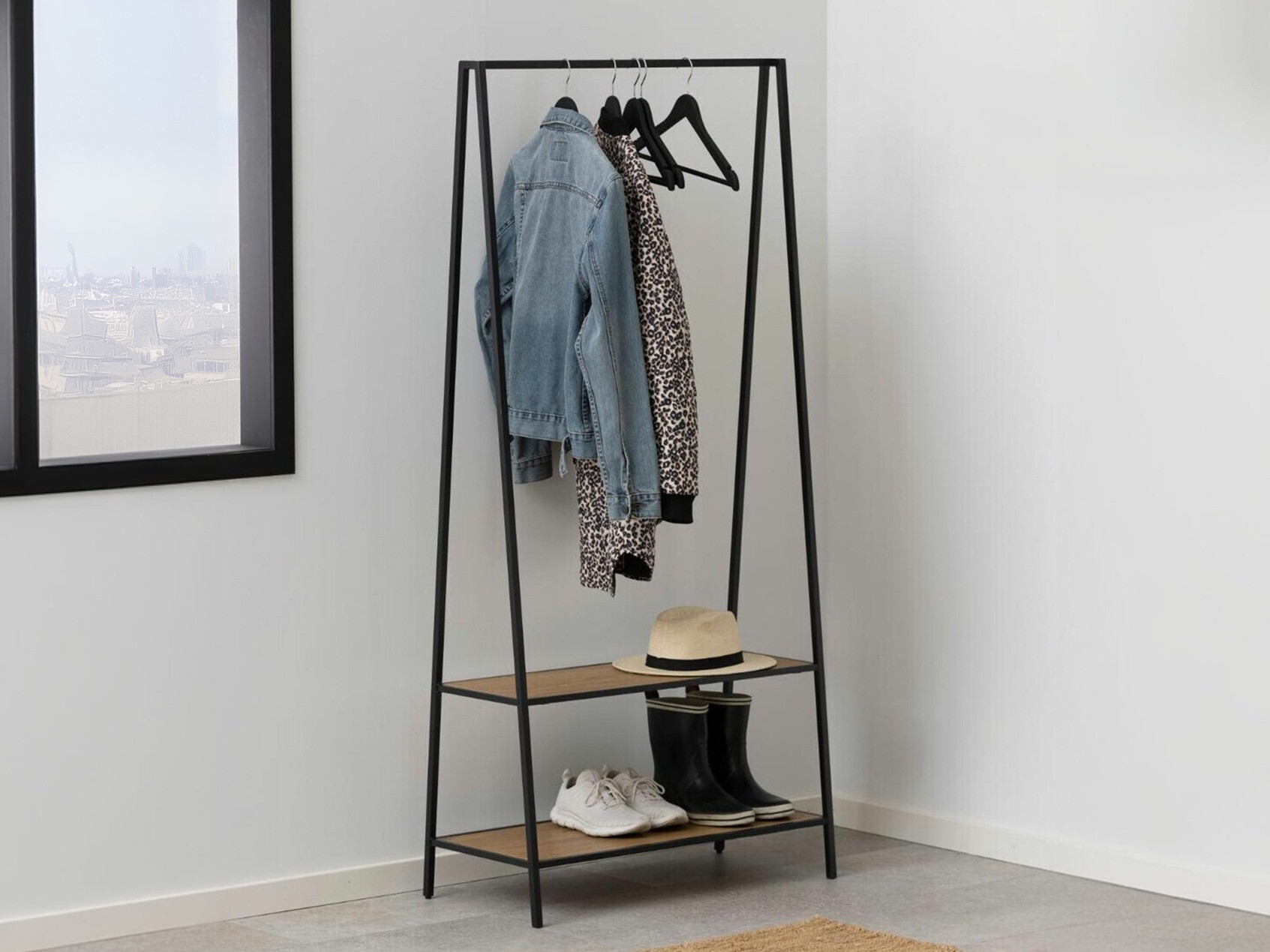 Вешалка Norsica Sevferi 160 (Чёрный + Дикий дуб)