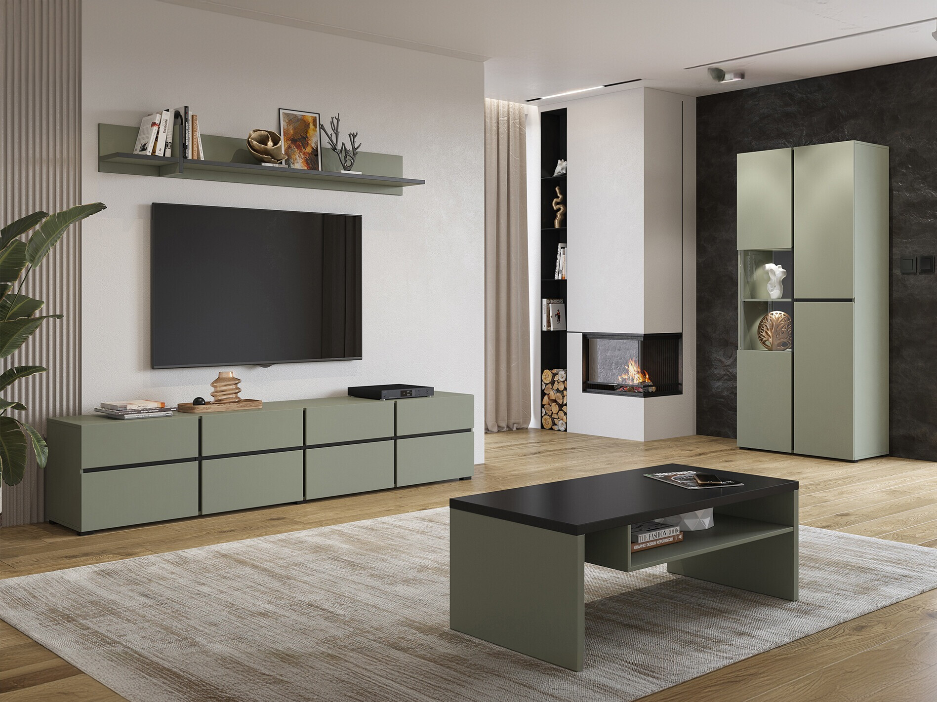 Viesistabas komplekts Alfere 117 (Zaļš)