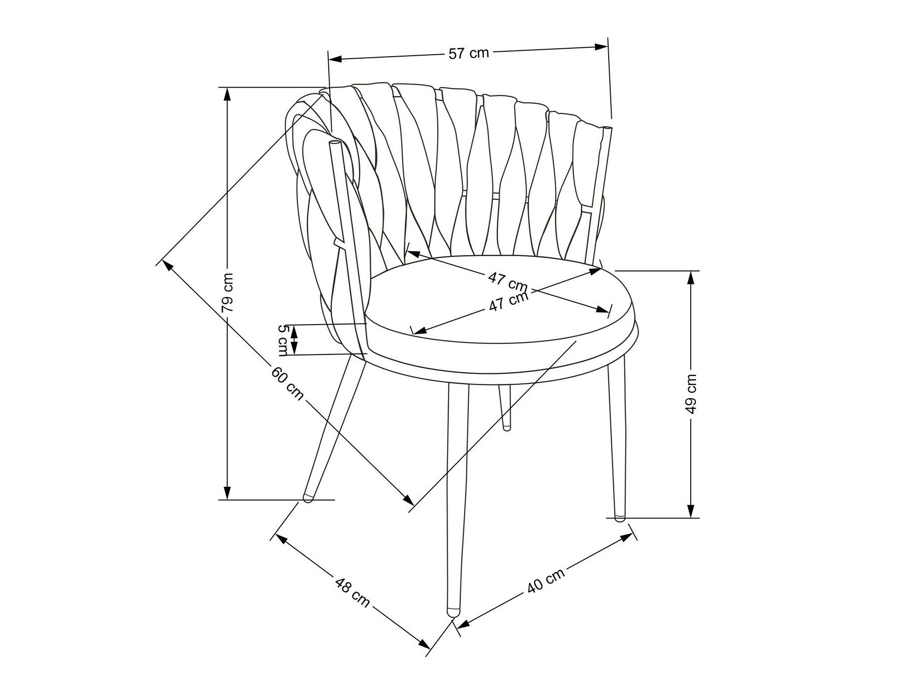 Стул Houston 1508 (Светлое оливковое дерево + Чёрный)