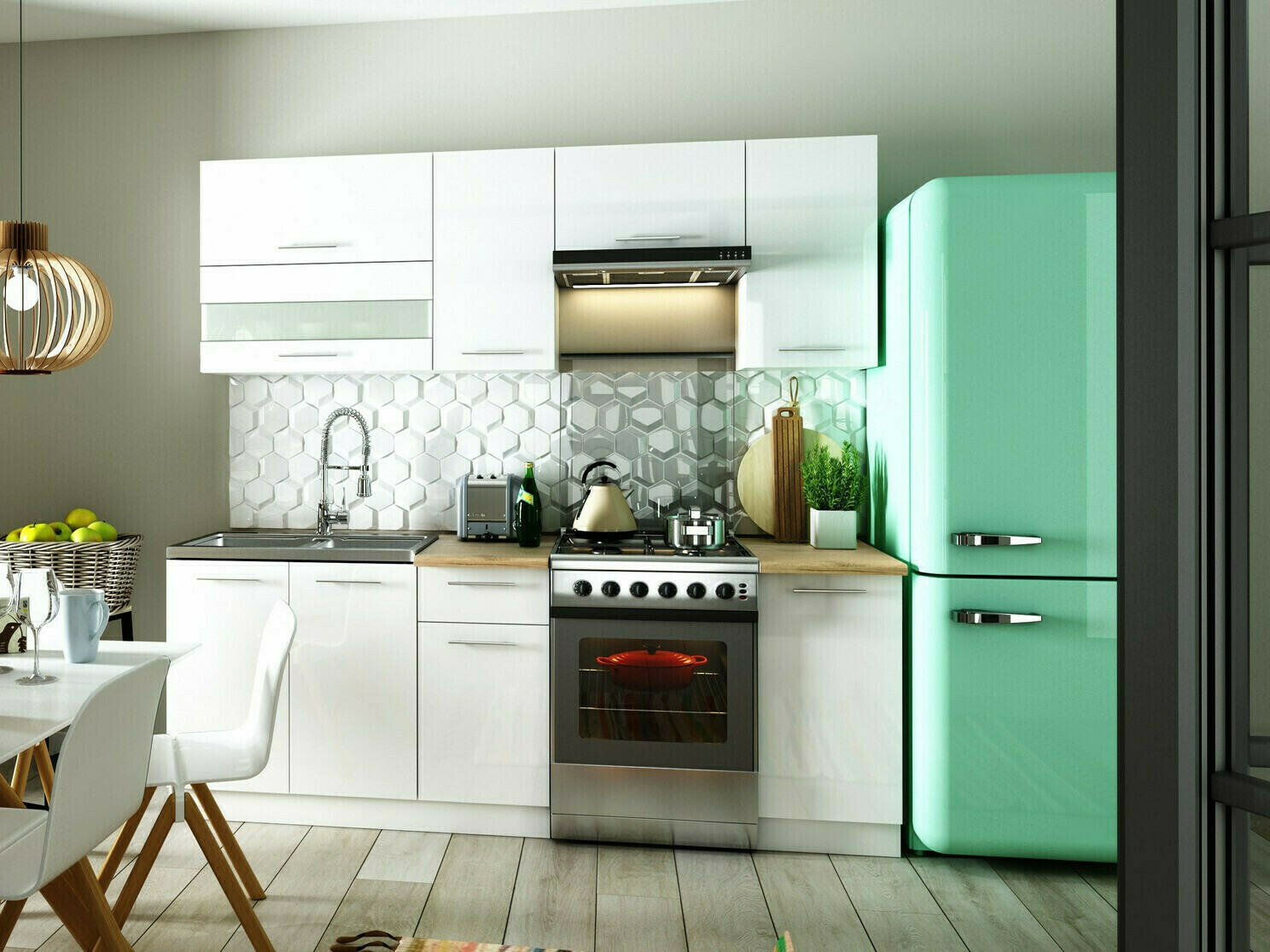 Moduļu piekarams skapis Tiffa White 100