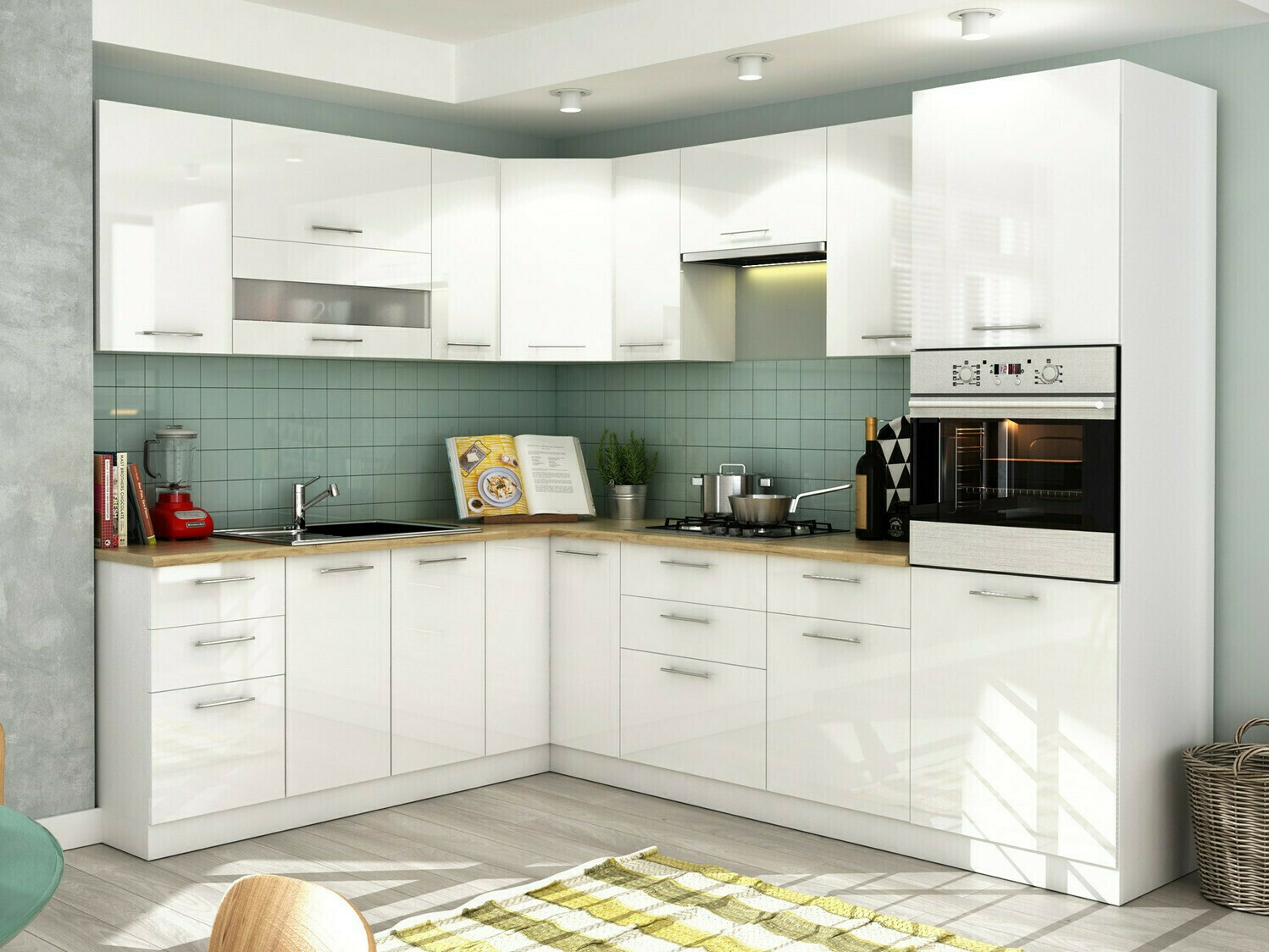 Moduļu piekarams skapis Tiffa White 127