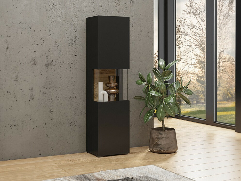 Стеллаж Revmiru 100 (Чёрный + Дуб вотан)