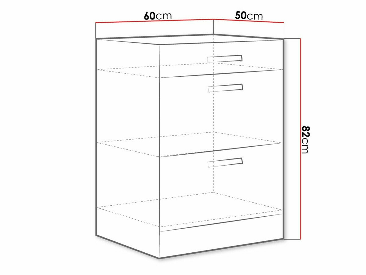 Moduļu skapis ar atvilktnēm Multi Grey 105