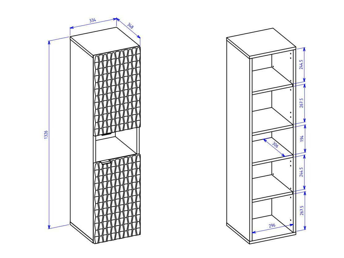 Настенный шкафчик для ванной комнаты Elitese 101