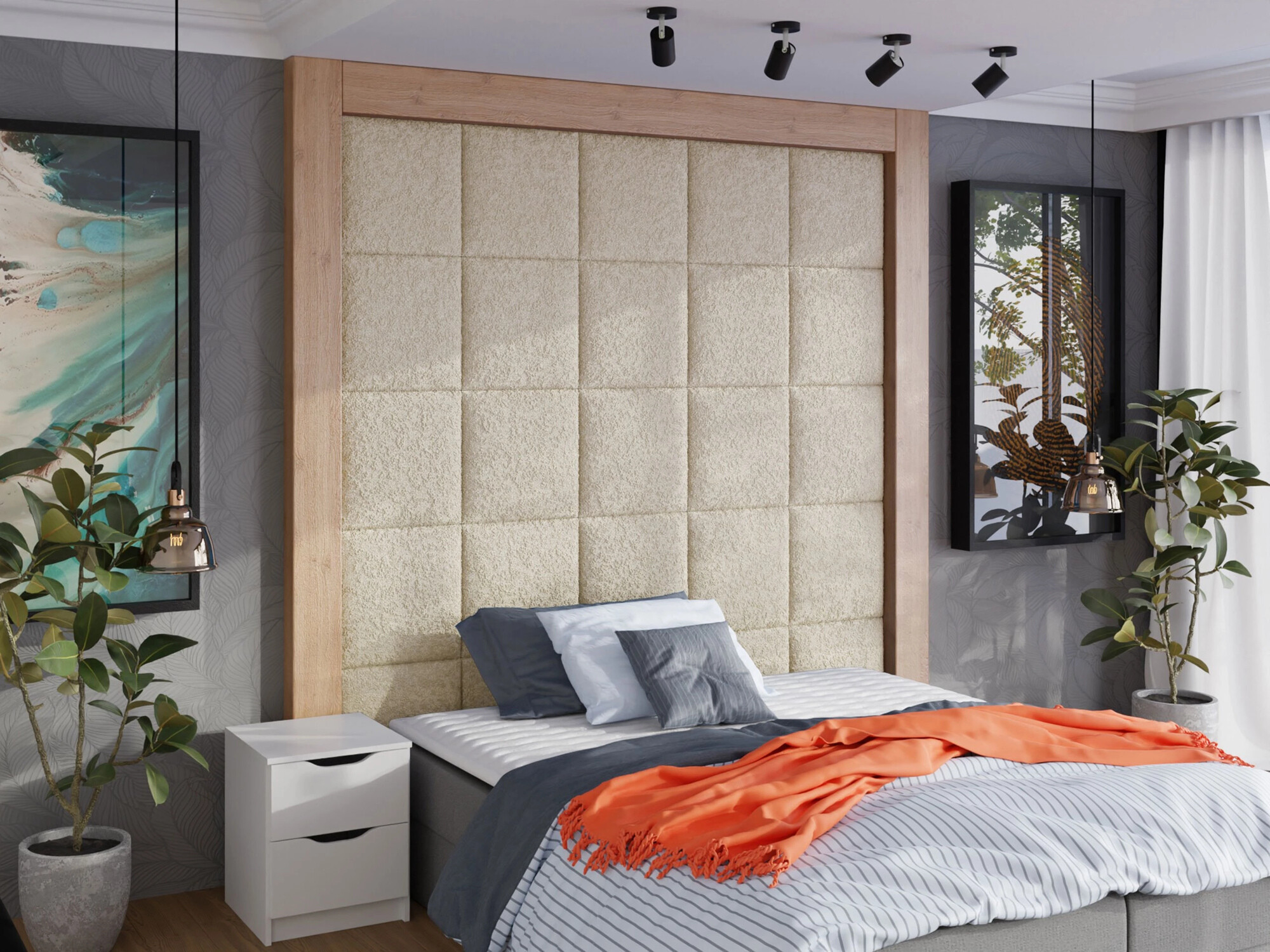 Mīksts sienas panelis Comfivo 411 (Abriamo 3) (42x42)