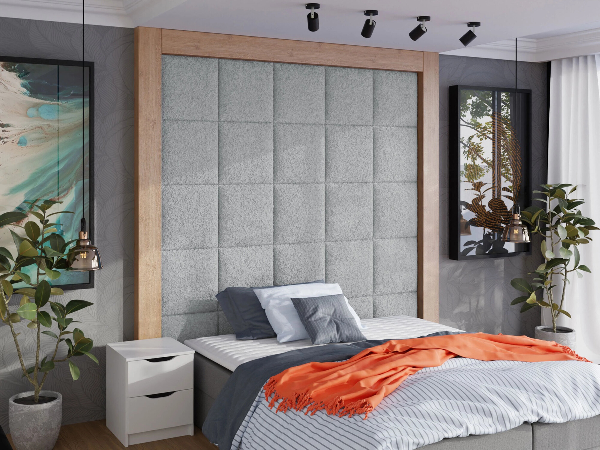 Mīksts sienas panelis Comfivo 411 (Abriamo 8) (42x42)