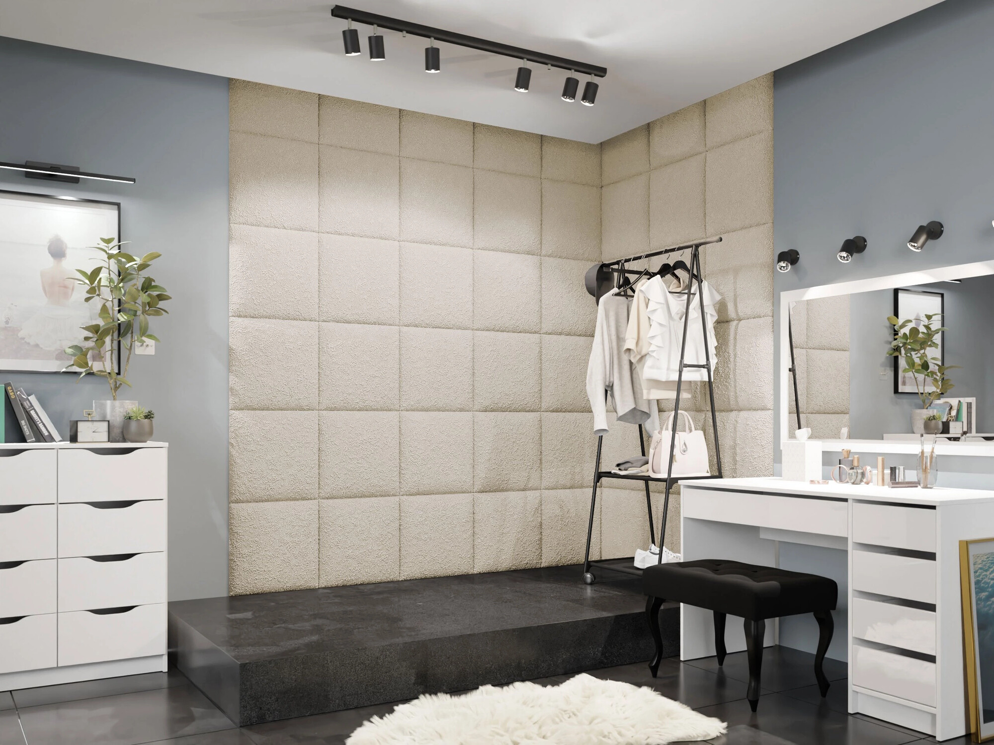 Mīksts sienas panelis Comfivo Ovis VIII (Abriamo 03) (42x42)
