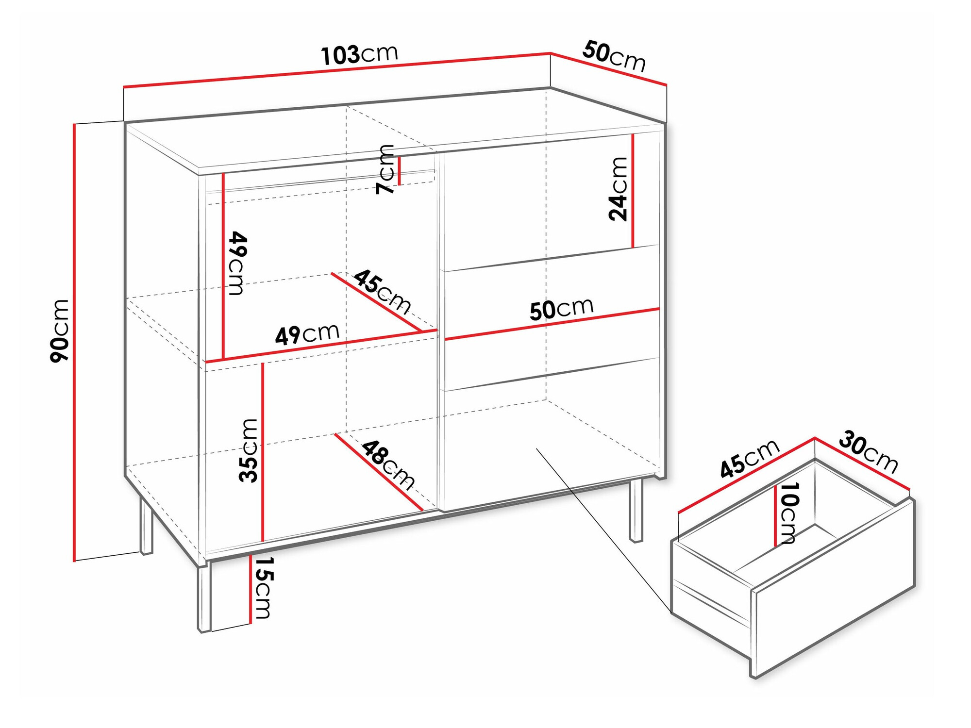 Kомод Comfivo Delruva 100 (Кашемир)