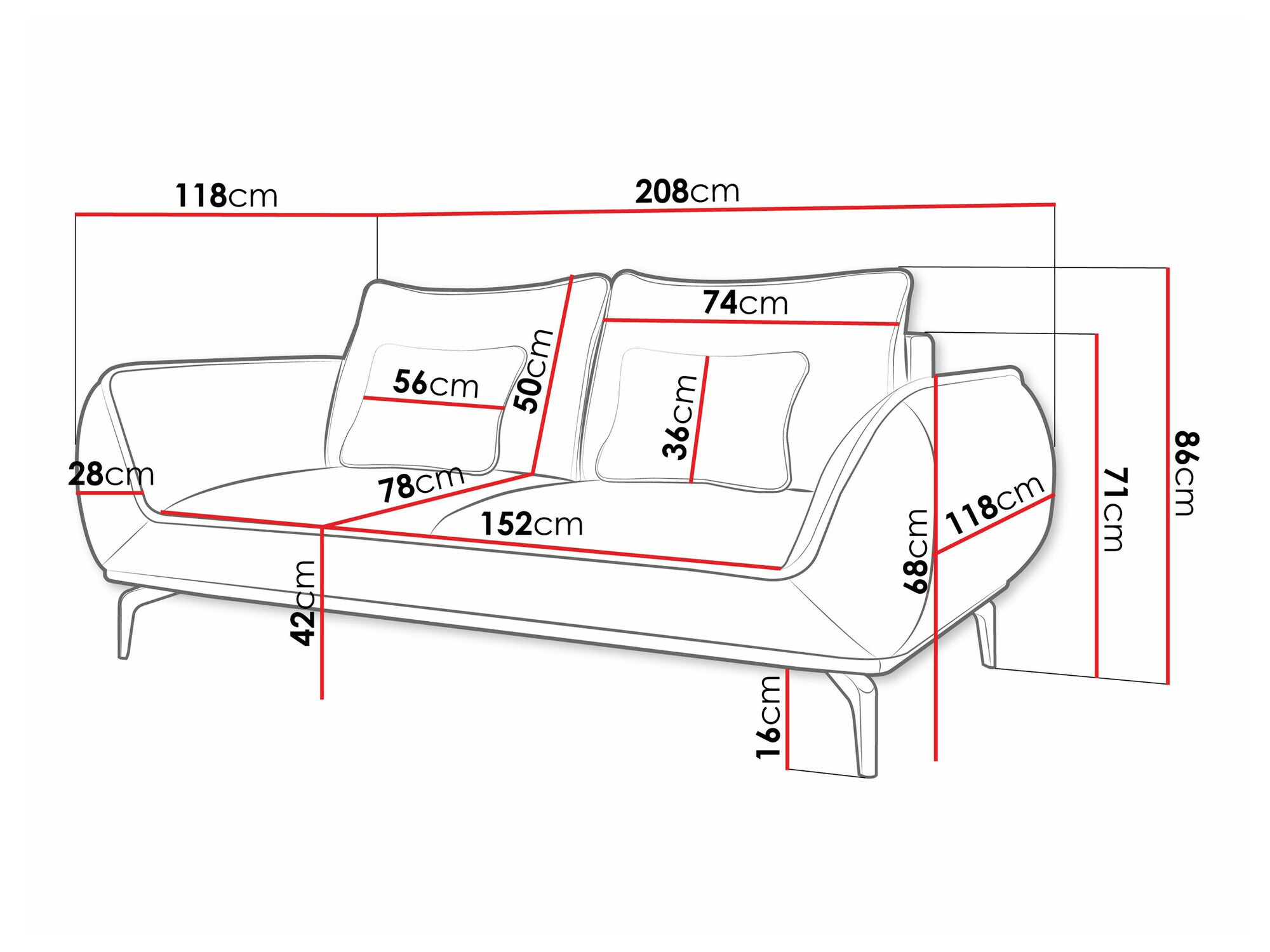 Диван Lincoln 196 (Aragon 03)